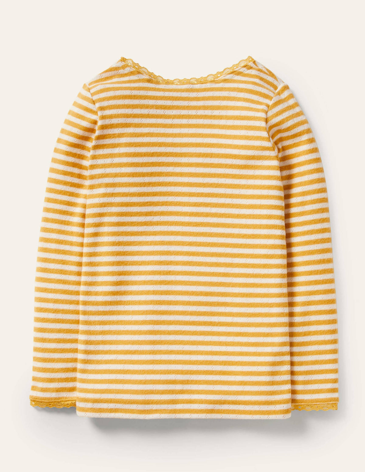 Supersoft Pointelle T-shirt-Honeycomb Yellow/ Ivory-2