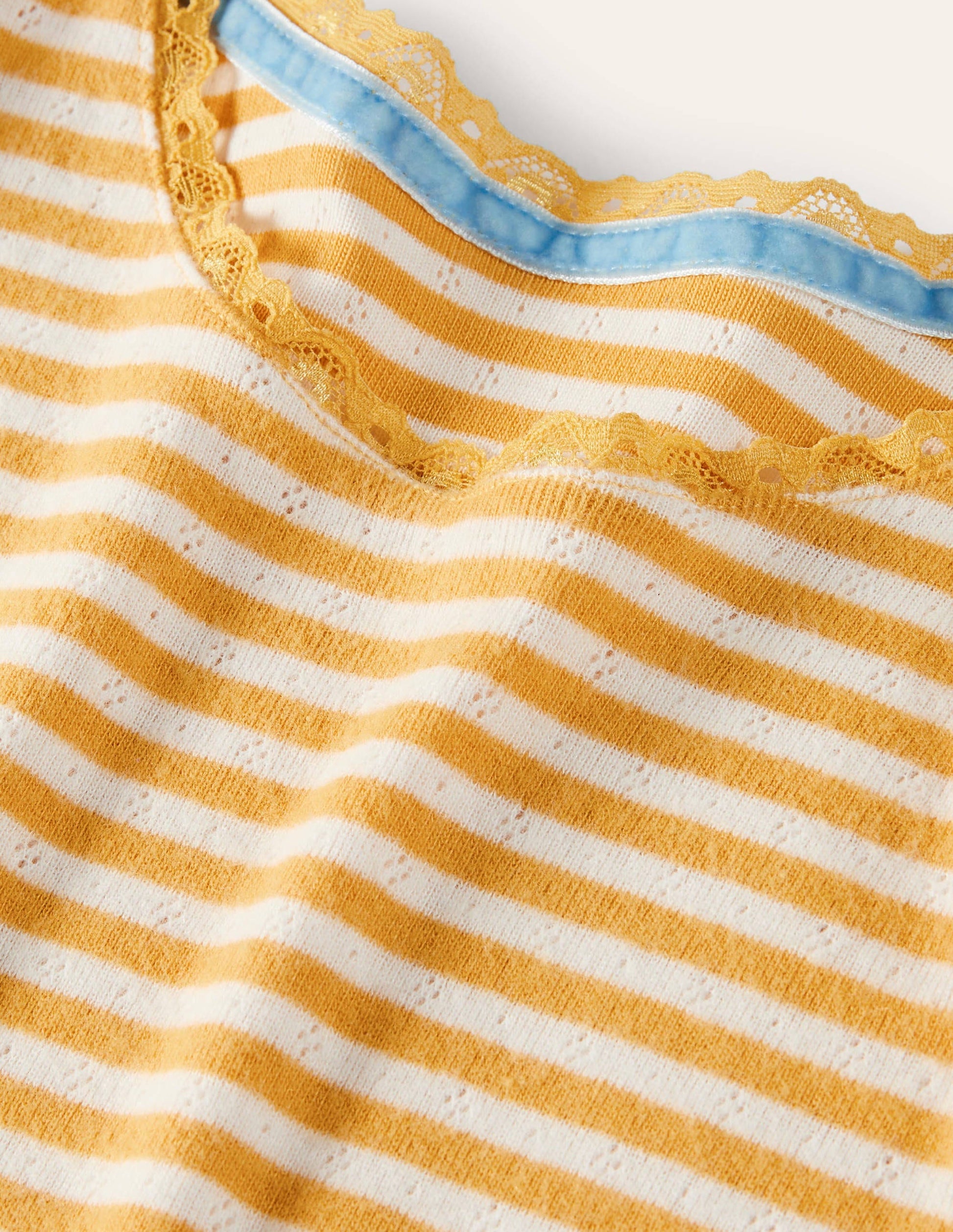 Supersoft Pointelle T-shirt-Honeycomb Yellow/ Ivory-3