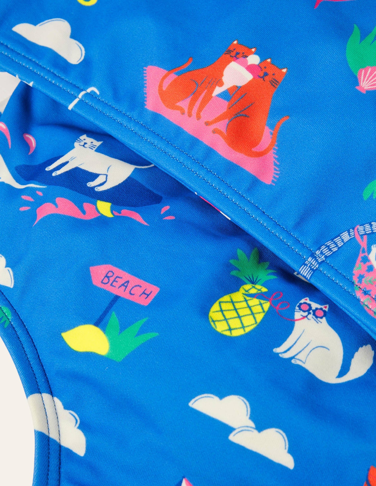 Racerback Bikini Set-Moroccan Blue Holiday Cats