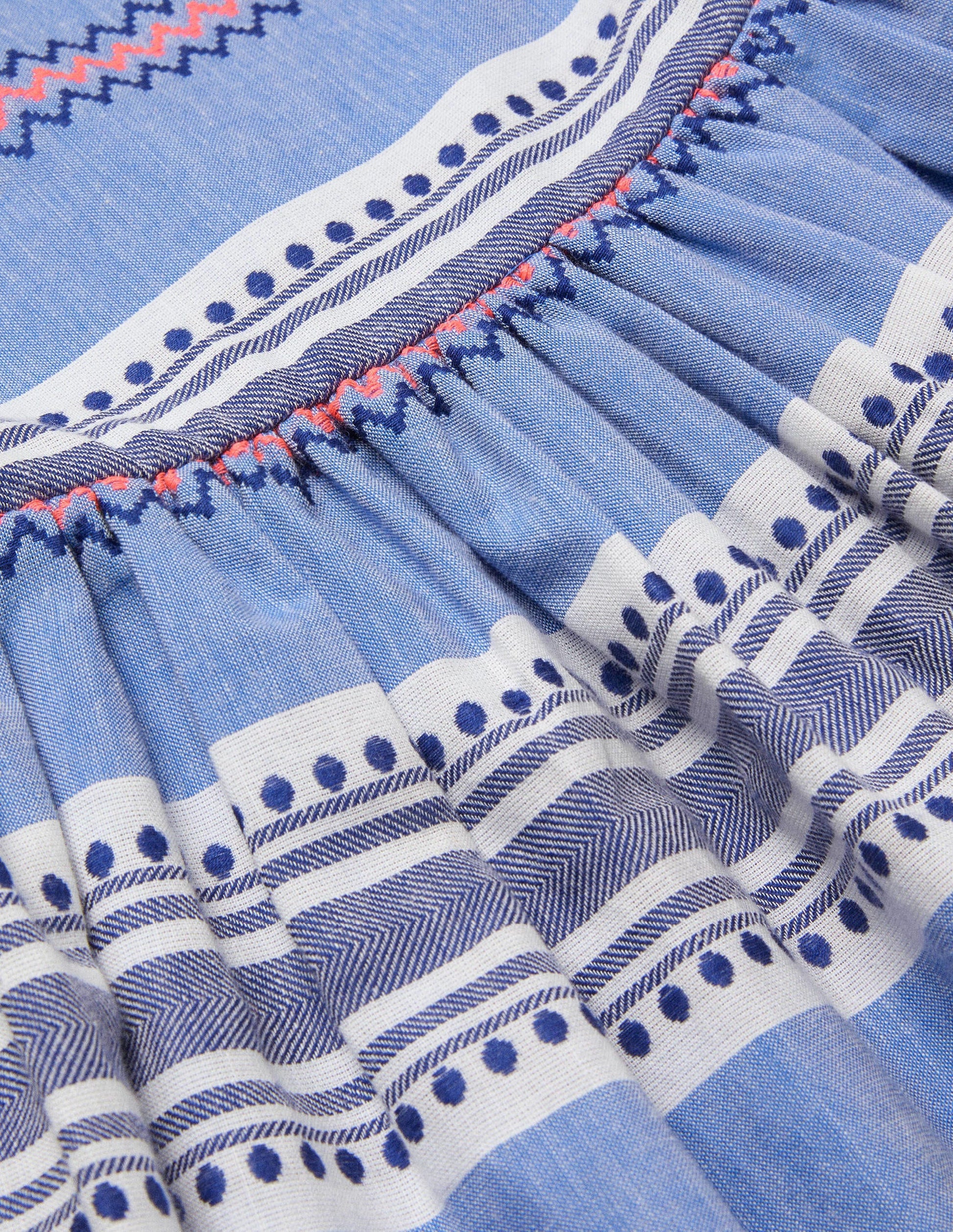 Stripe Tassel Sun Dress-Starboard Blue/Pink Sunset-3