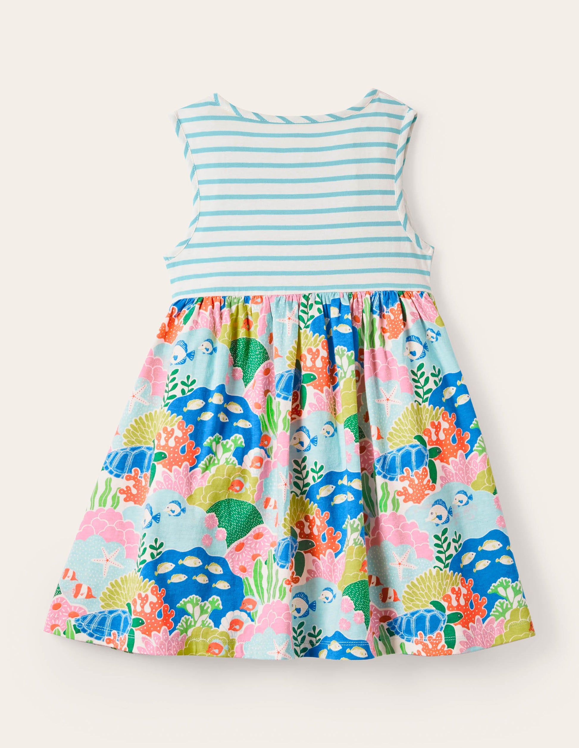 Hotchpotch Jersey Dress-Multi Coral Reef-2
