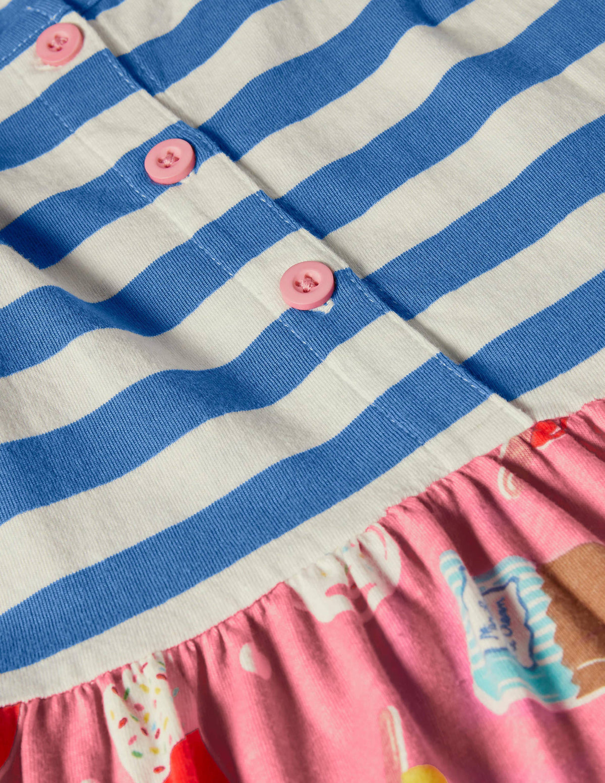 Hotchpotch Jersey Dress-Pink Lemonade Ice Cream Spot-3