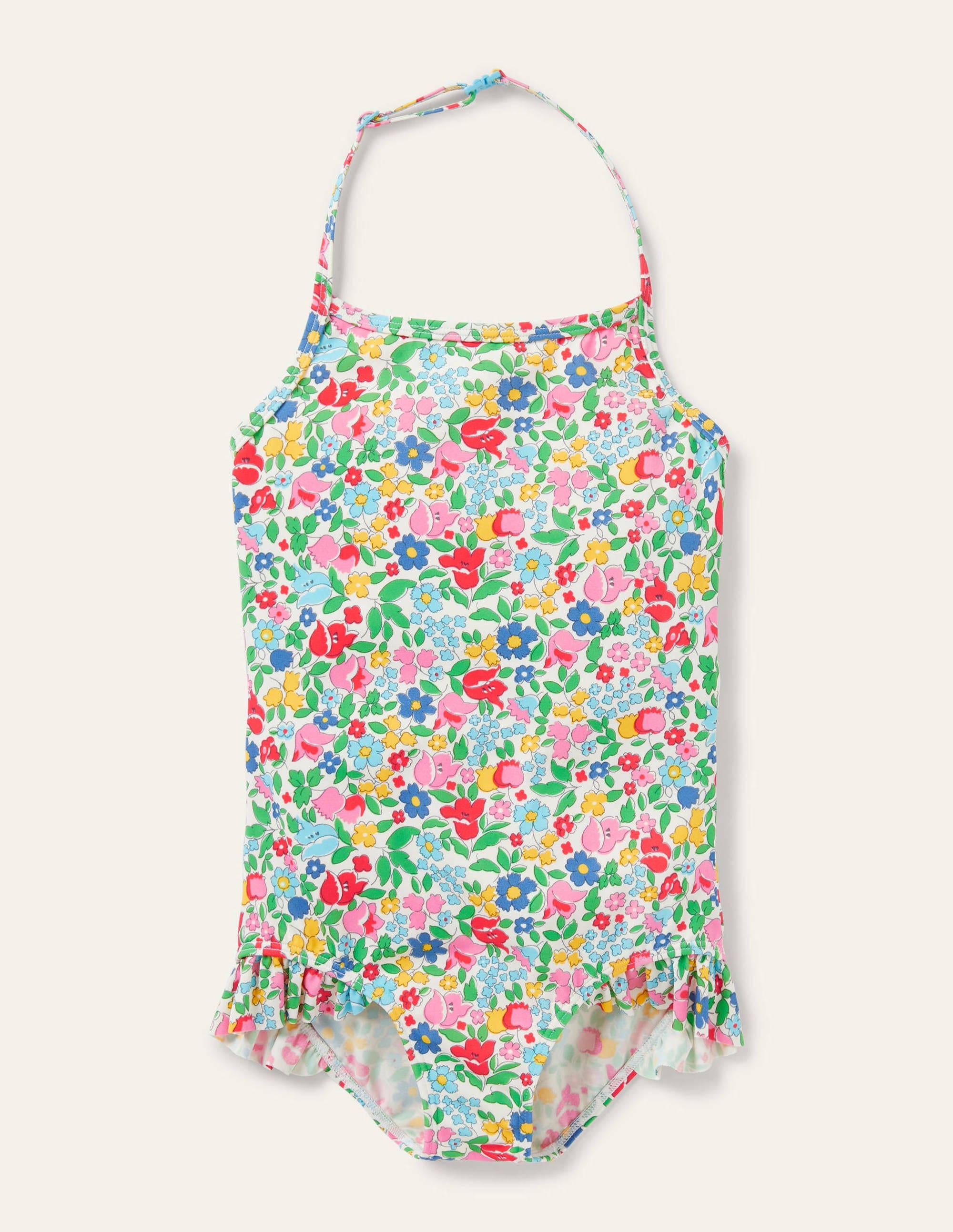 Halterneck Swimsuit-Multi Vintage Ditsy Floral - Image 1