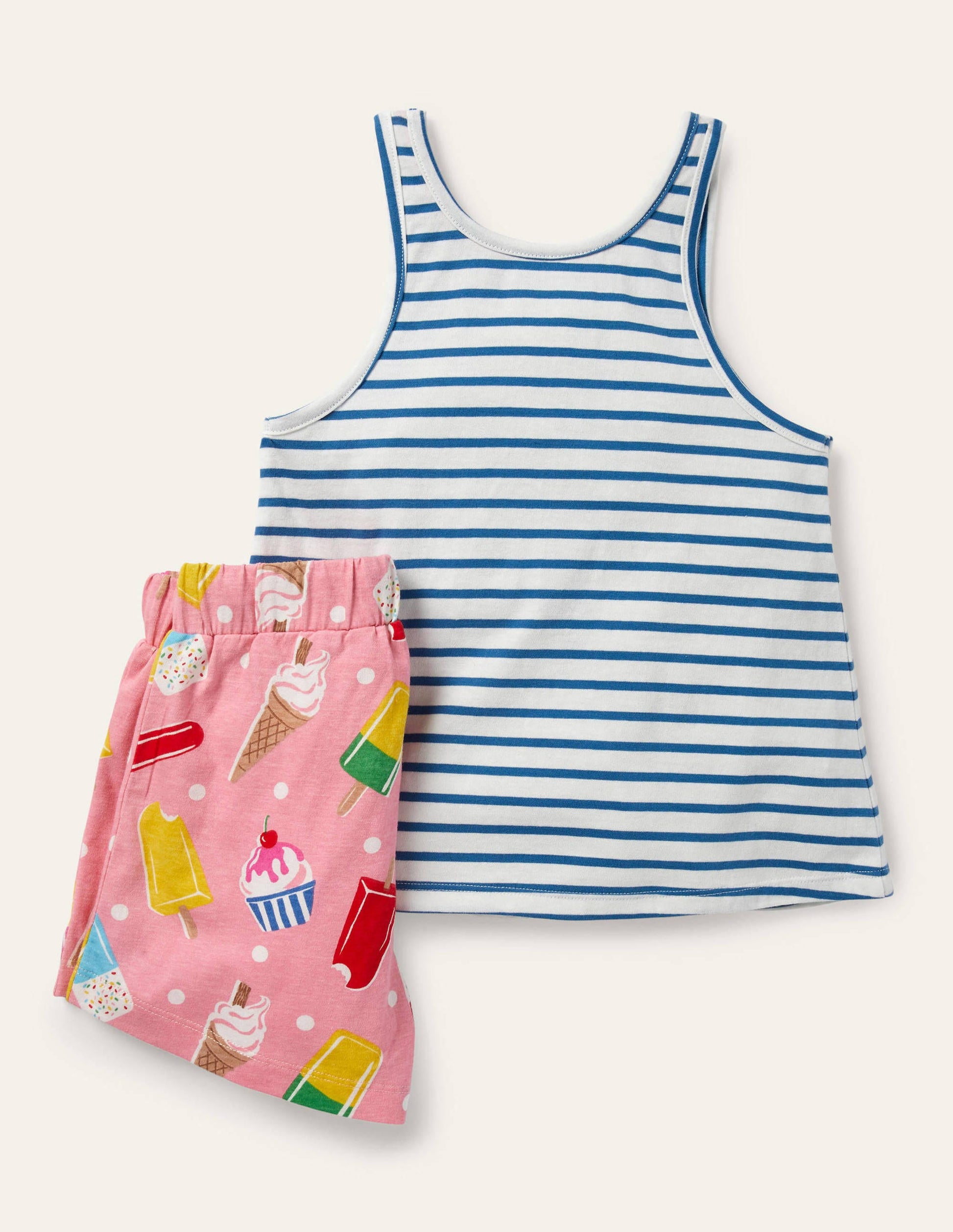 Fun Pocket Pyjama Set-Pink Lemonade Ice Cream Spot-2