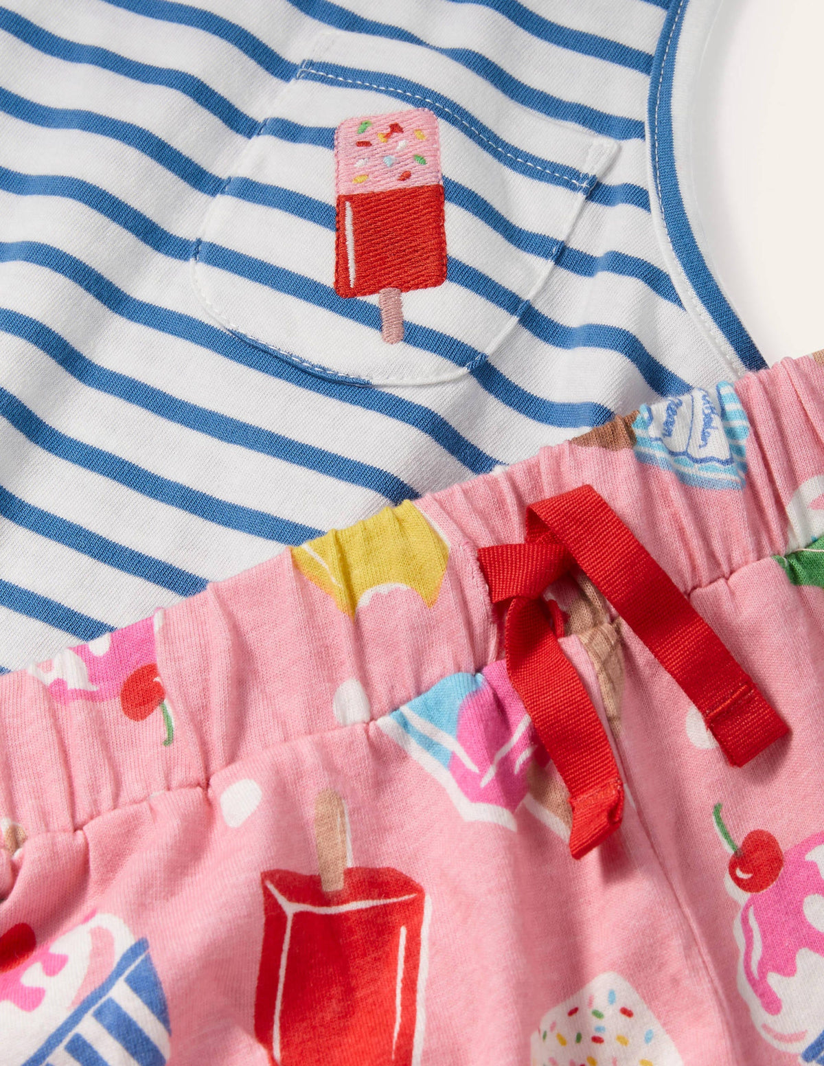 Fun Pocket Pyjama Set-Pink Lemonade Ice Cream Spot-3