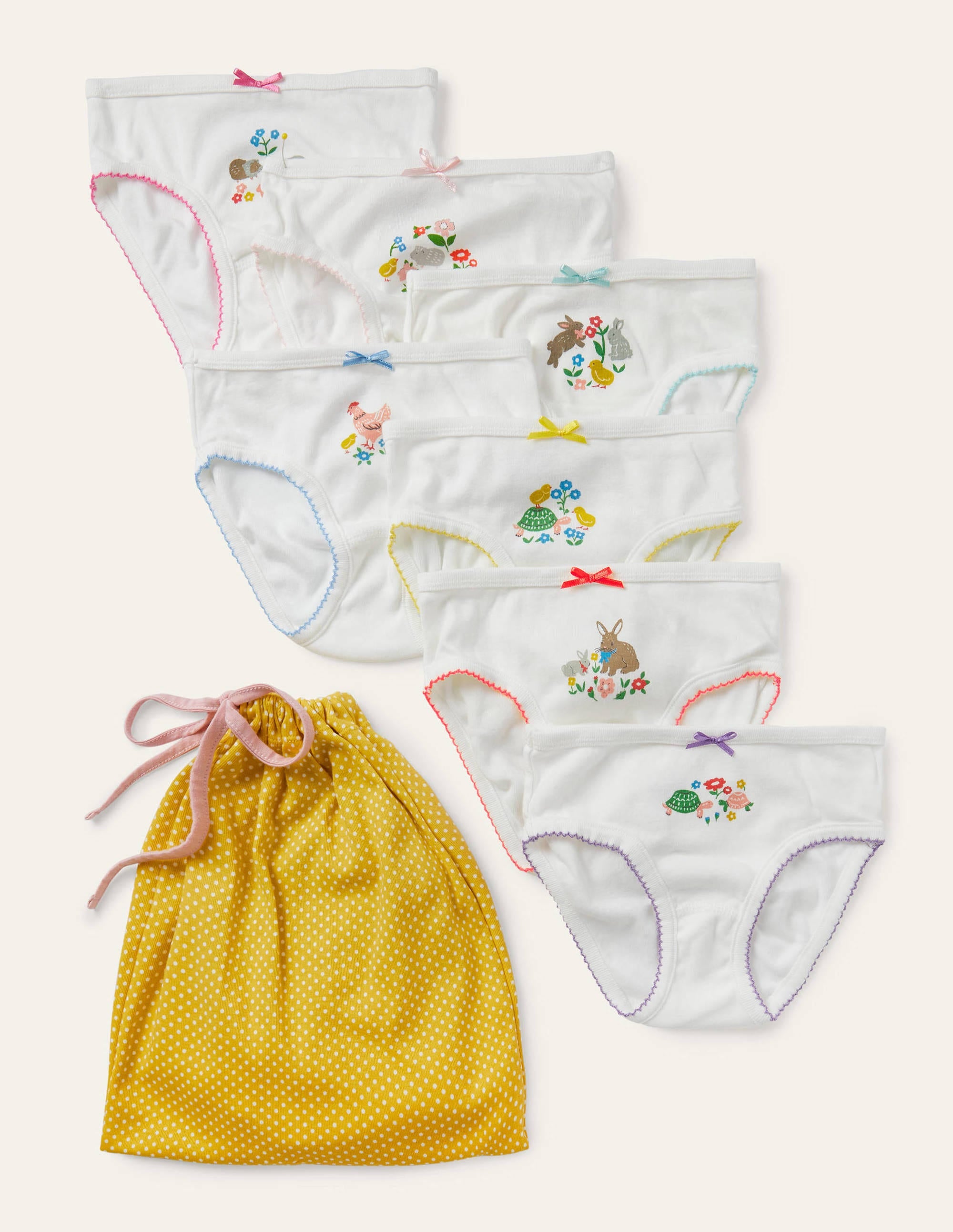 Pants 7 Pack-Ivory Floral Pets - Image 1