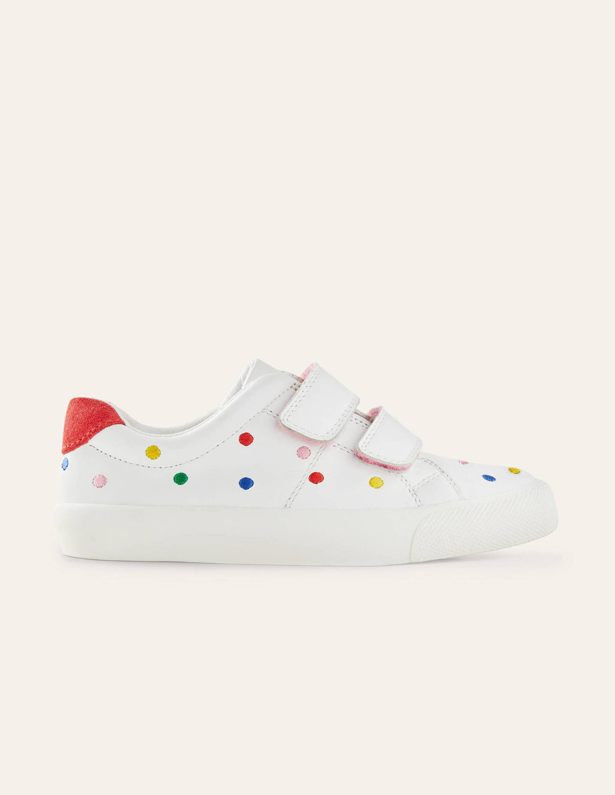 Fun Low Tops-White Leather Rainbow Spots - Image 2