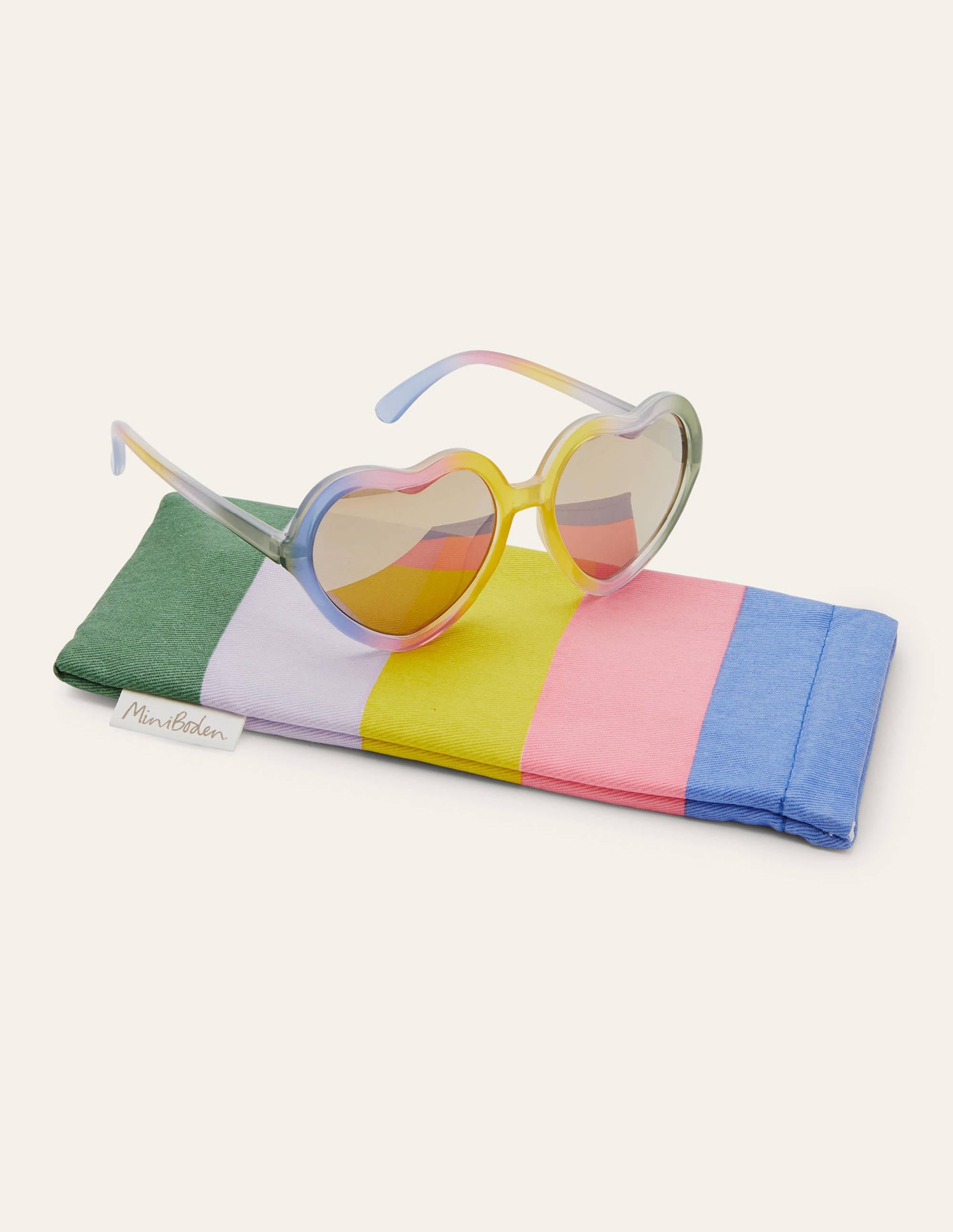 Sunglasses-Pastel Rainbow Hearts - Image 1