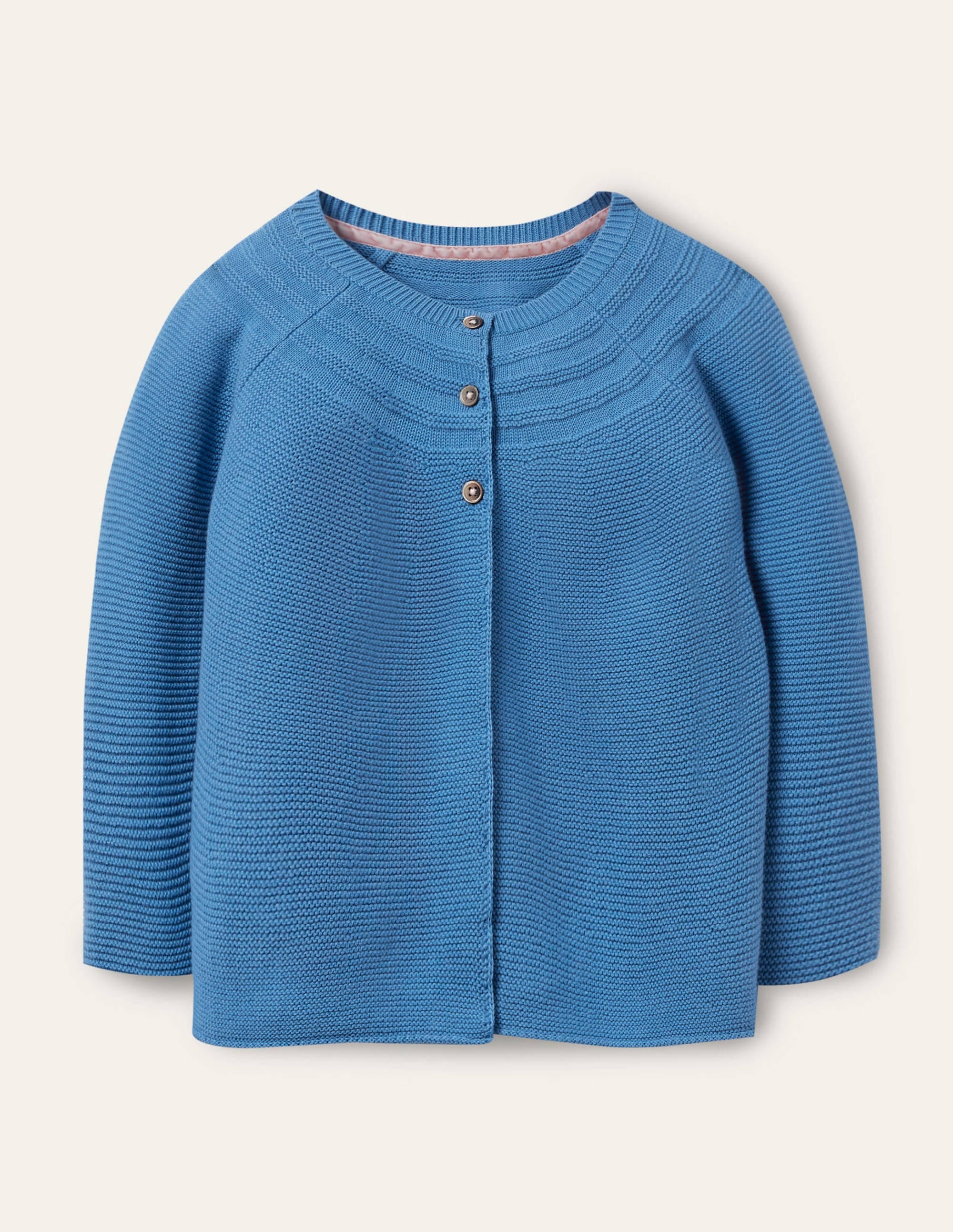Cotton Cashmere Mix Cardigan-Elizabethan Blue - Image 1
