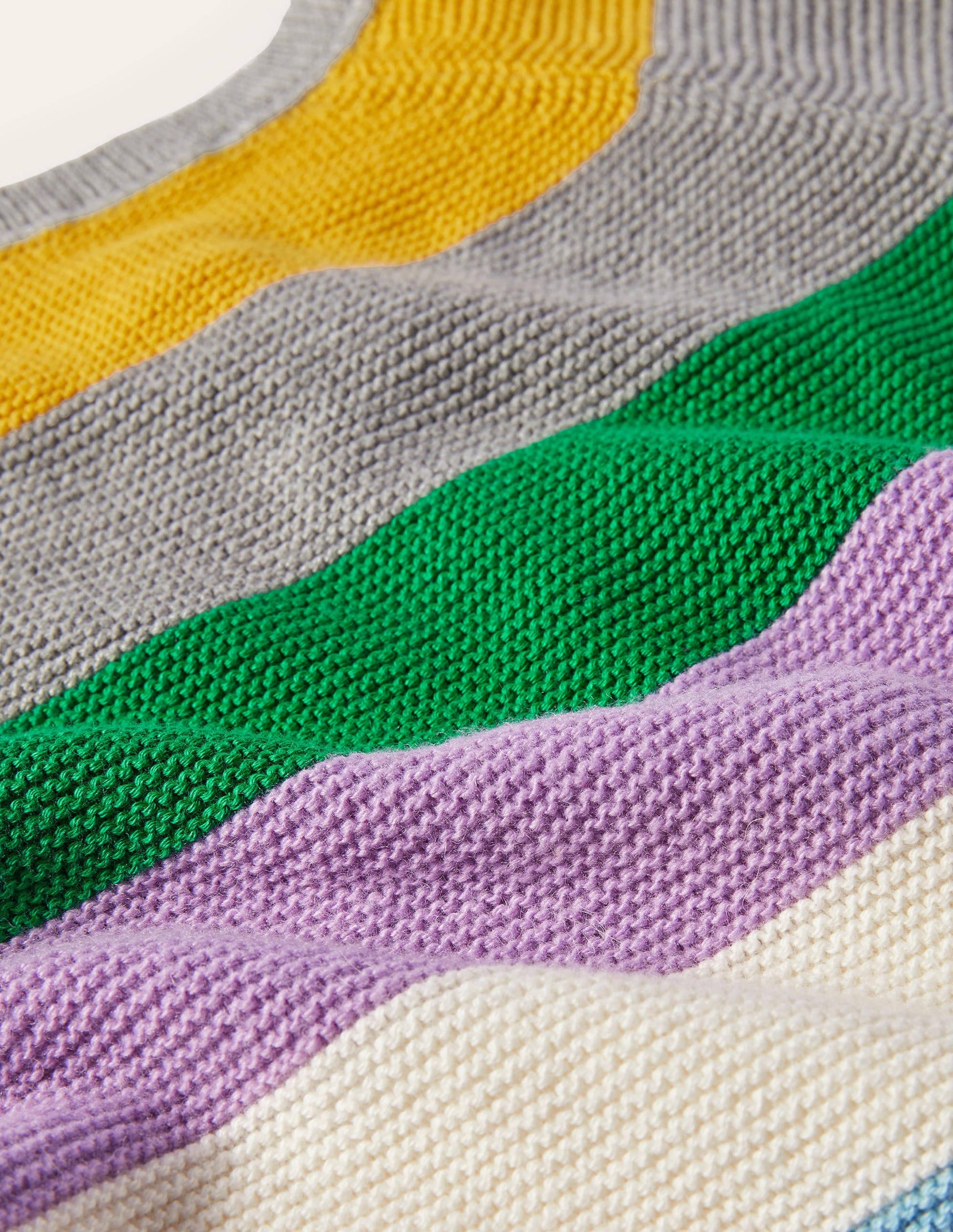 Cotton Cashmere Mix Cardigan-Multi Stripe-3