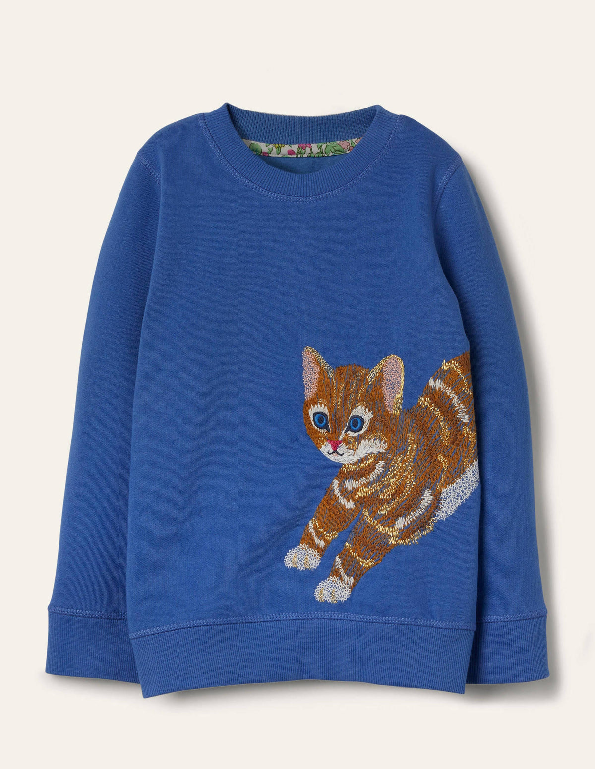 Superstitch Sweatshirt-Elizabethan Blue Kitten-1