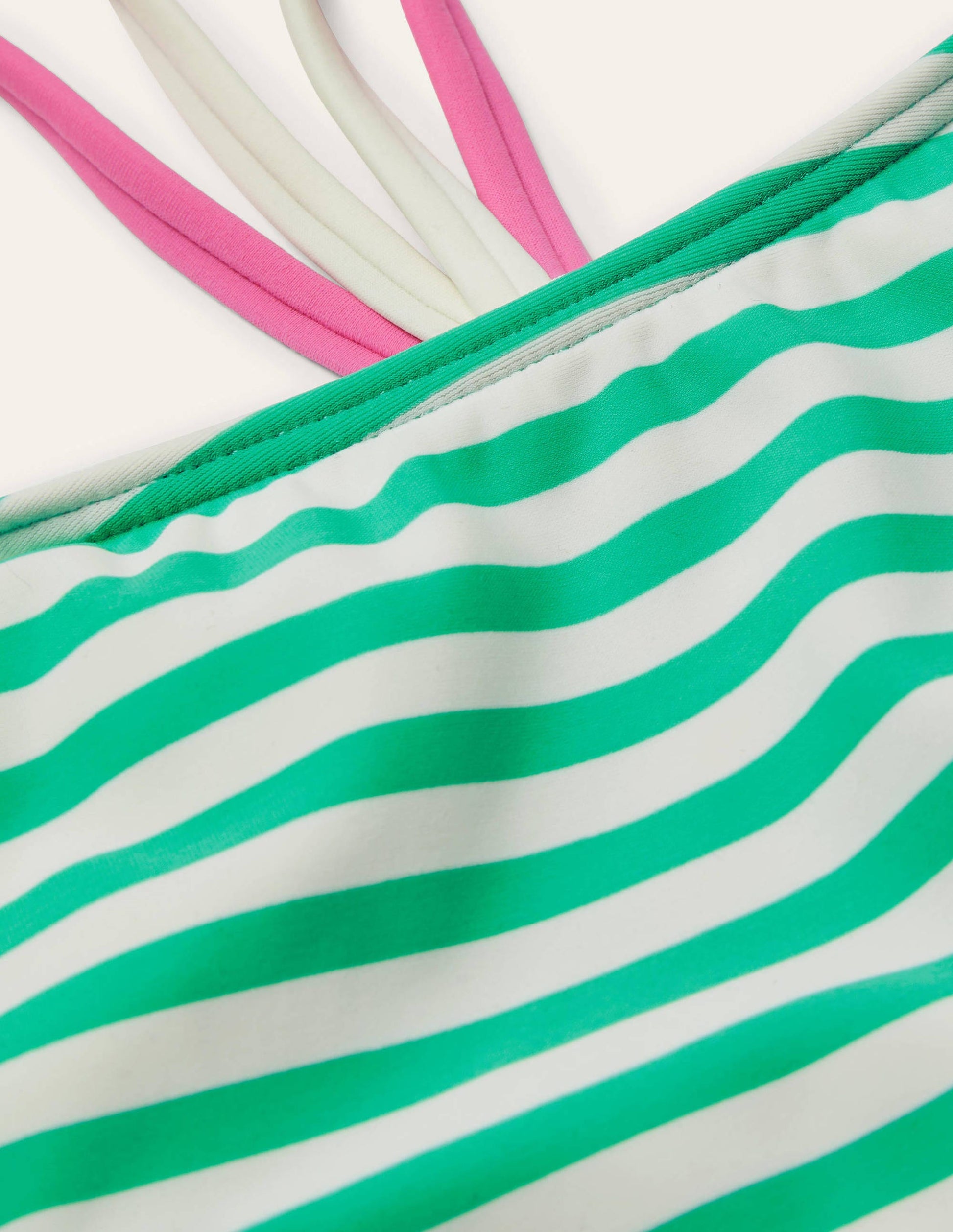 Patterned Tankini Top-Light Green/ Ivory-3