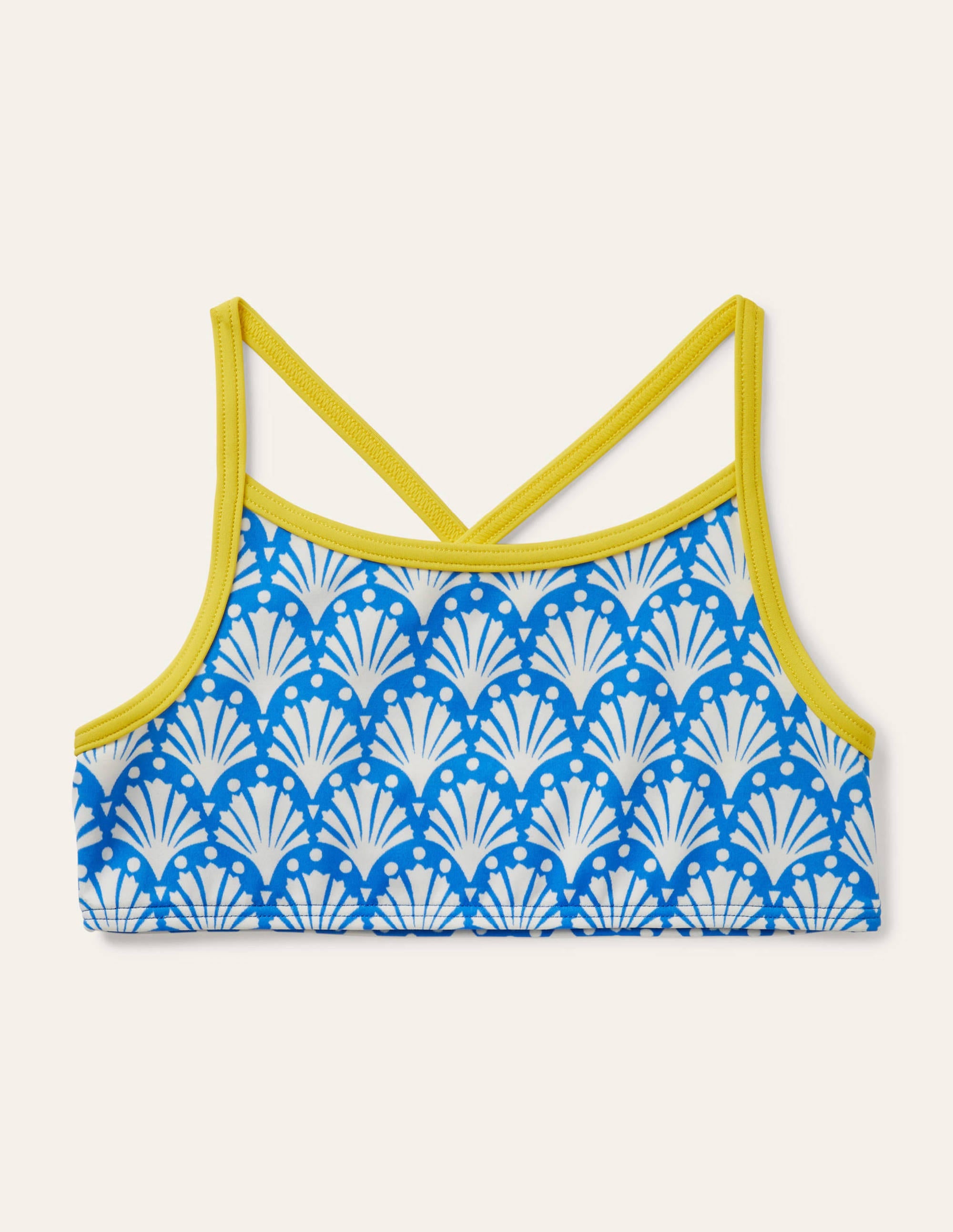 Patterned Bikini Top-Pool Blue Geo Coral - Image 1