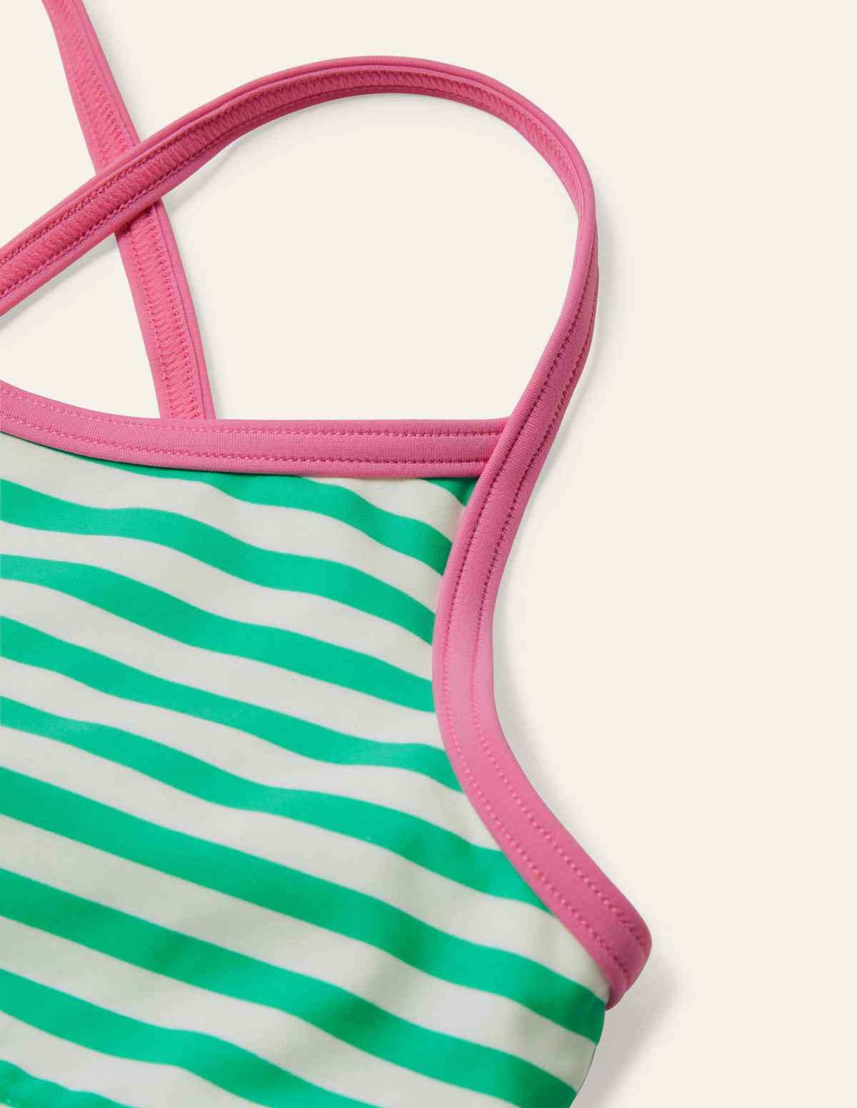 Patterned Bikini Top-Light Green/ Ivory - Image 3