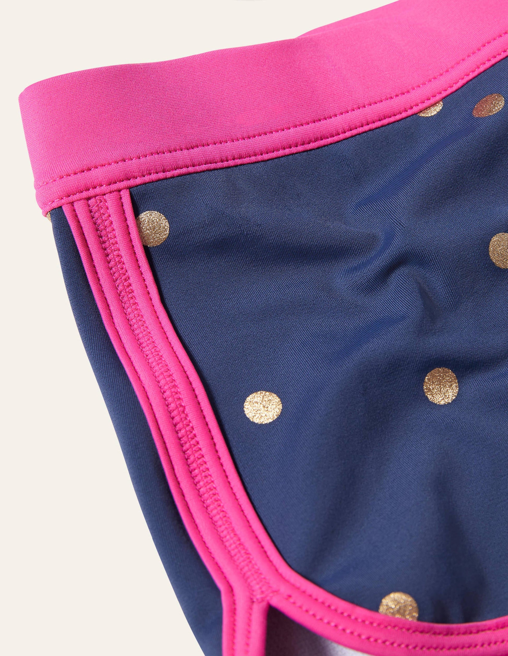 Patterned Swim Shorts-Deep Sea Blue Foil Spot-3
