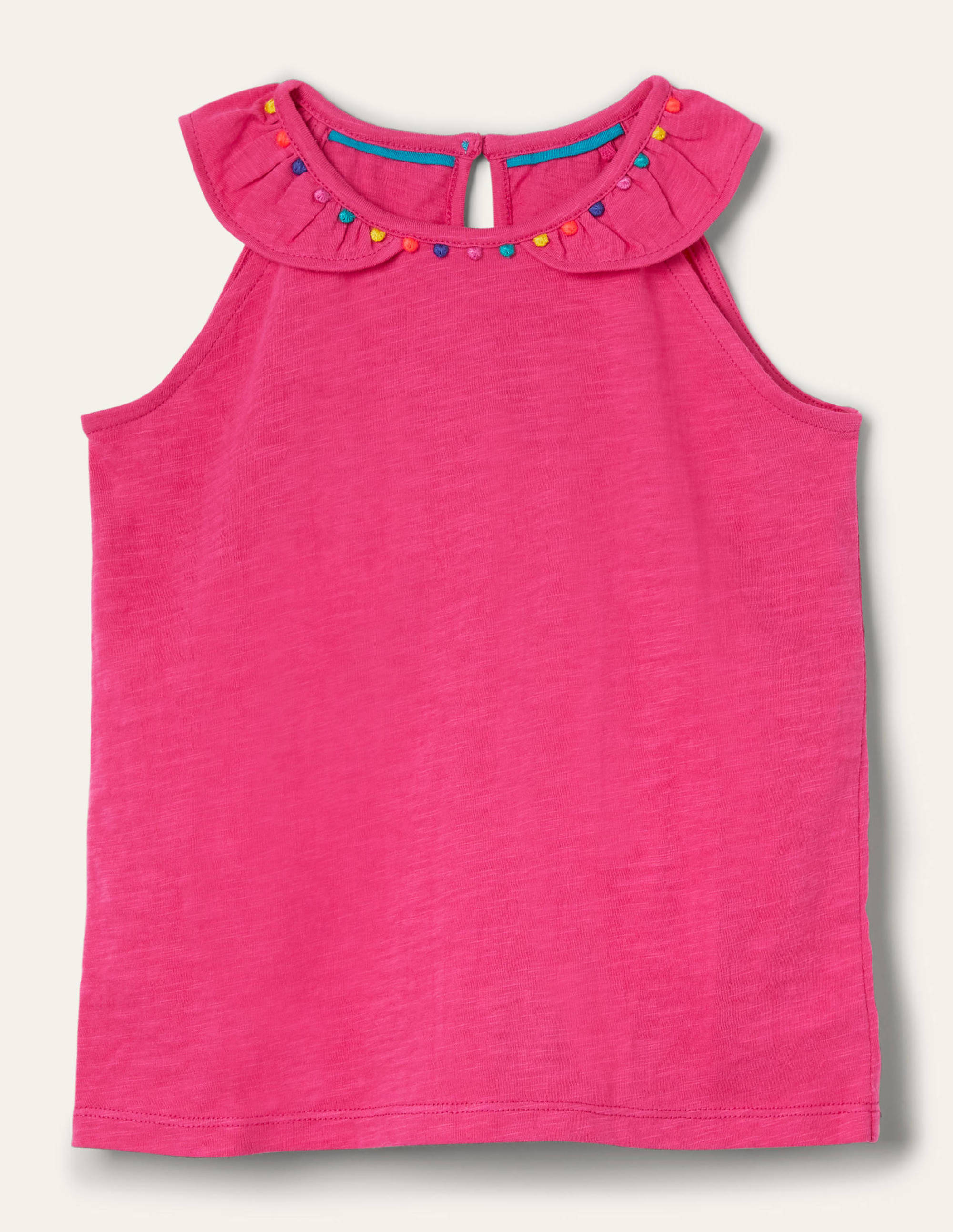 Charlie Pom Jersey Vest-Party Pink - Image 1
