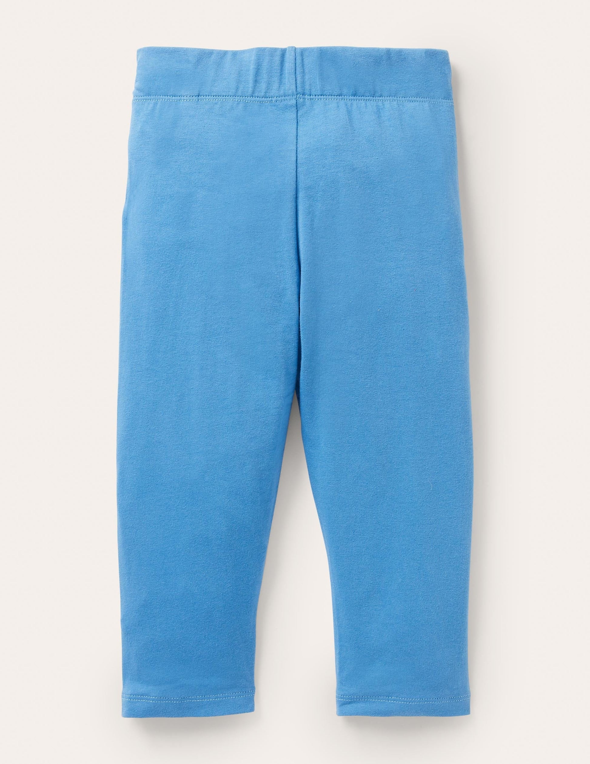 Plain Cropped Leggings-Elizabethan Blue-2