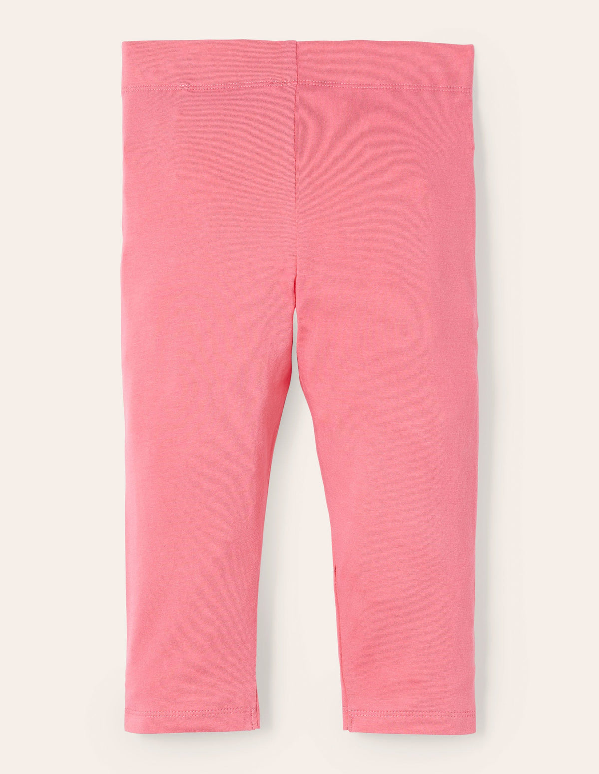 Plain Cropped Leggings-Bright Camelia Pink-2