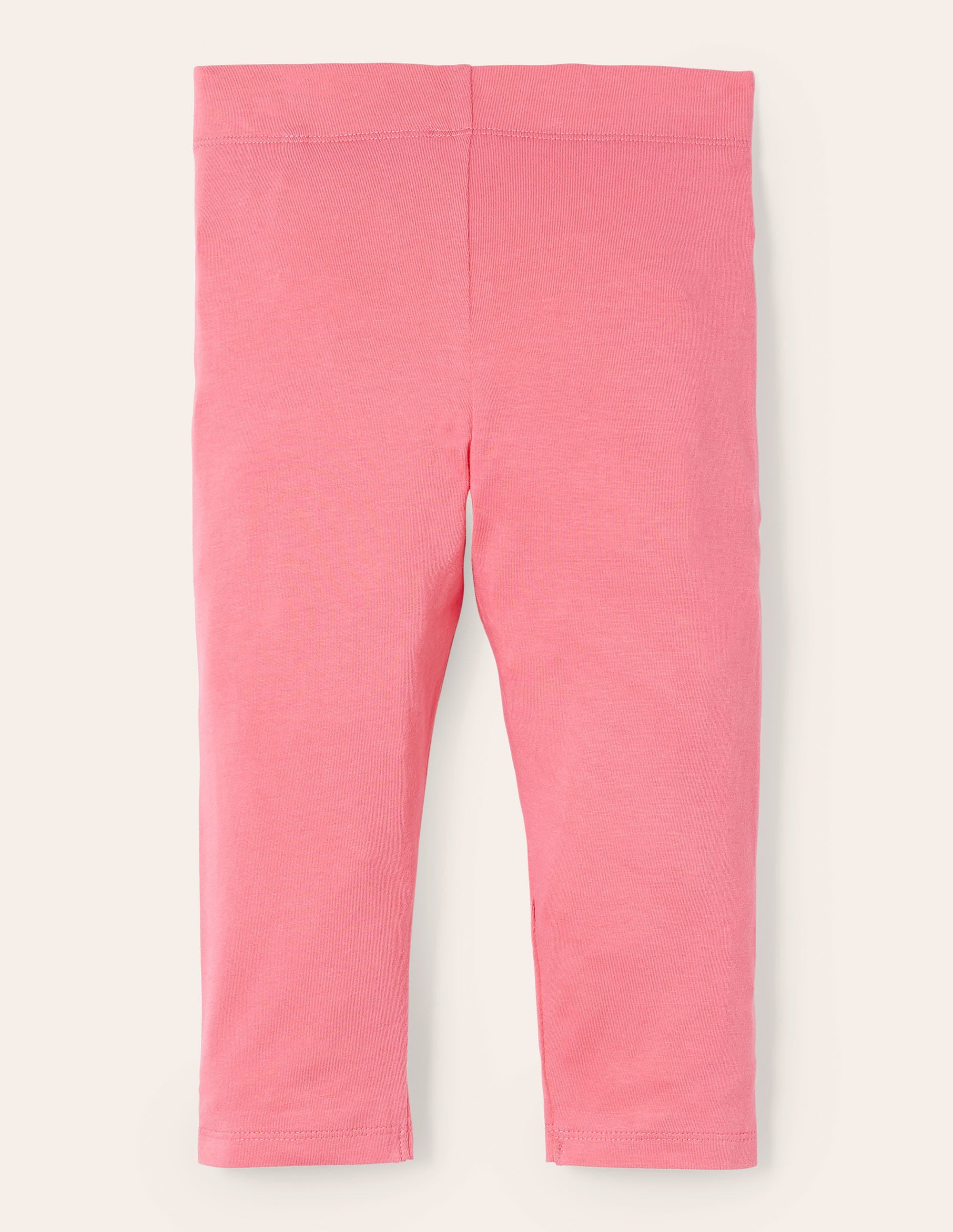 Plain Cropped Leggings-Bright Camelia Pink - Image 2
