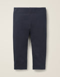 Plain Cropped Leggings-College Navy