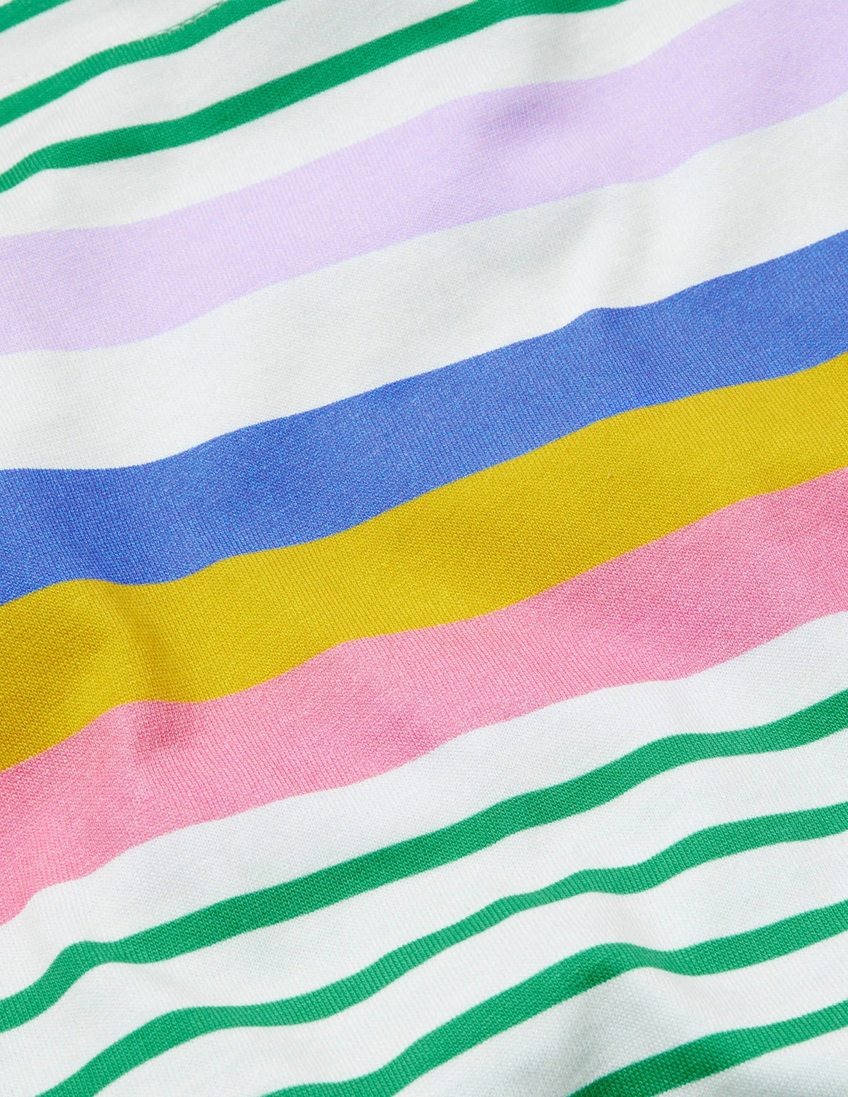 Short-sleeved Breton-Sapling Green/ Lilac Rainbow - Image 3