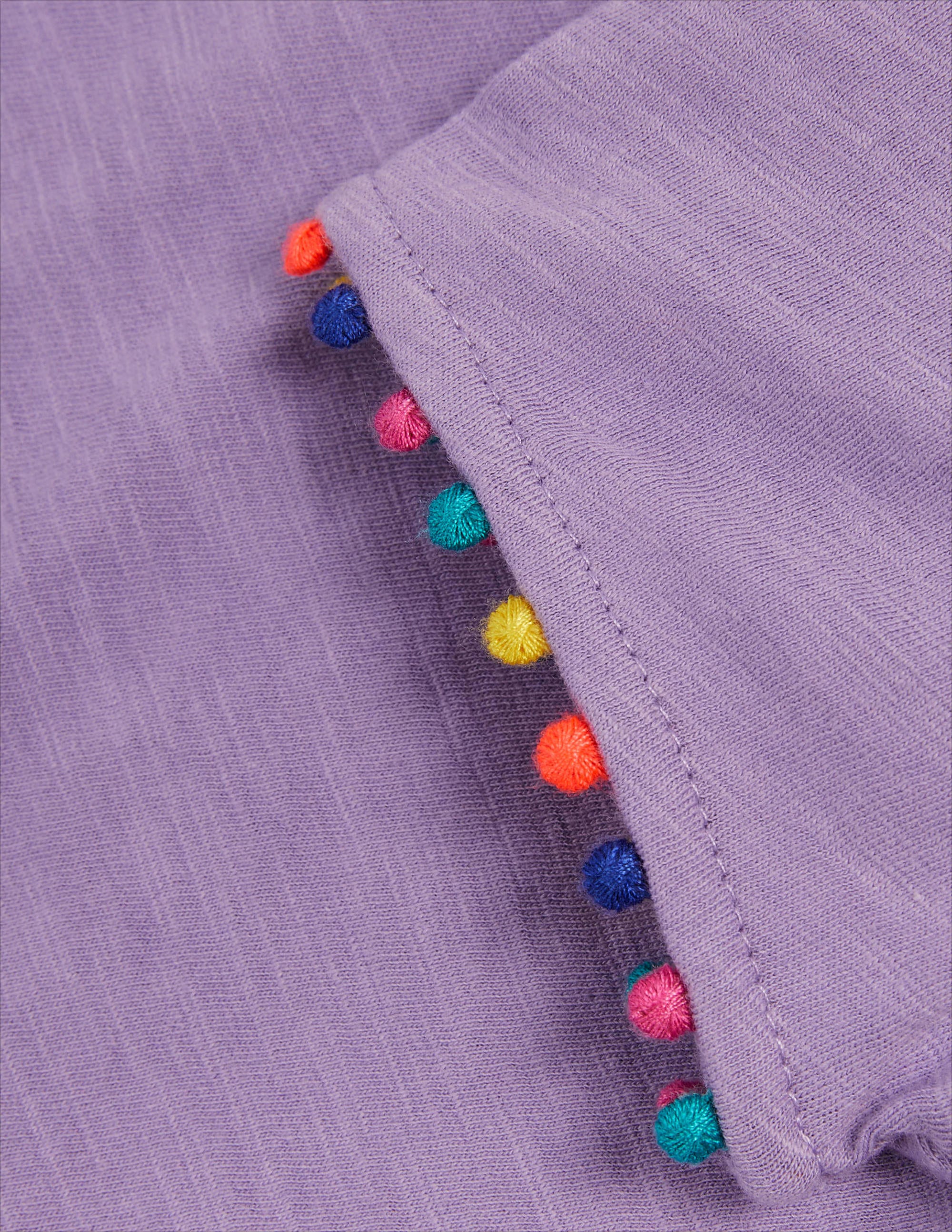 Charlie Pom Jersey T-shirt-Cool Violet Purple - Image 3