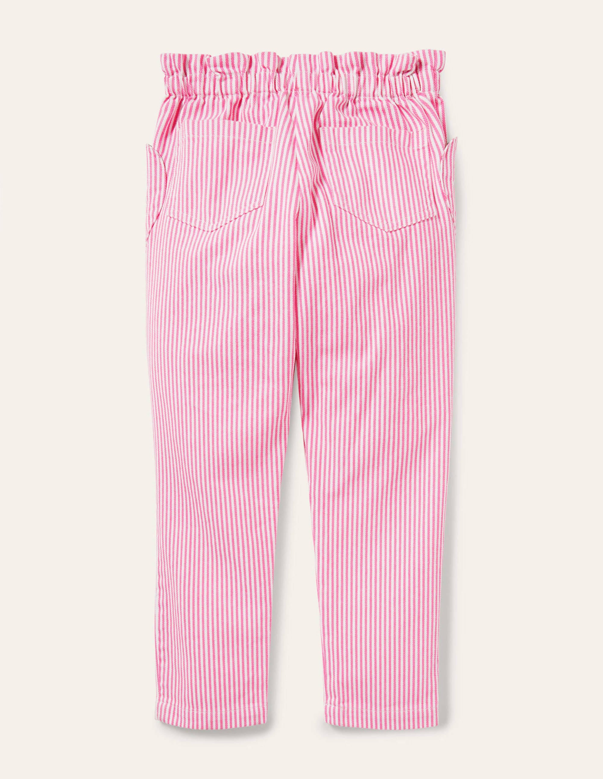 Pull-on Trousers-Festival Pink Ticking Stripe - Image 2
