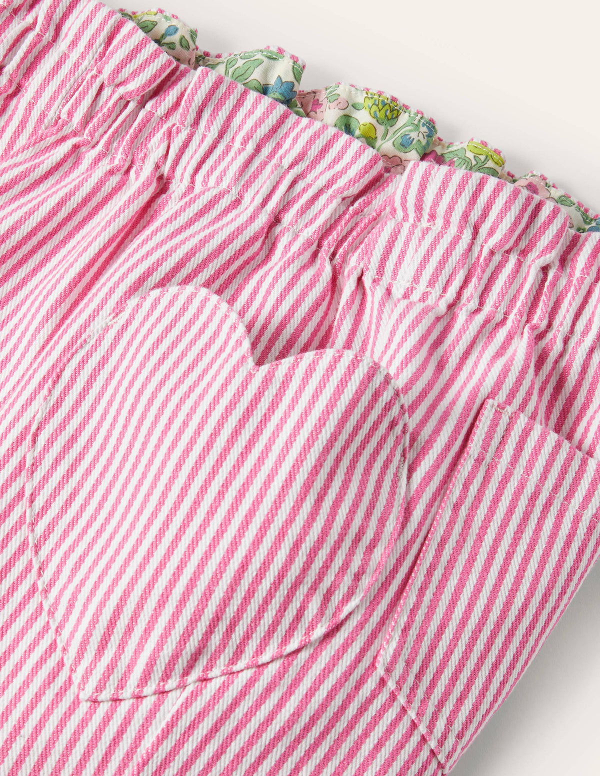 Pull-on Trousers-Festival Pink Ticking Stripe-3