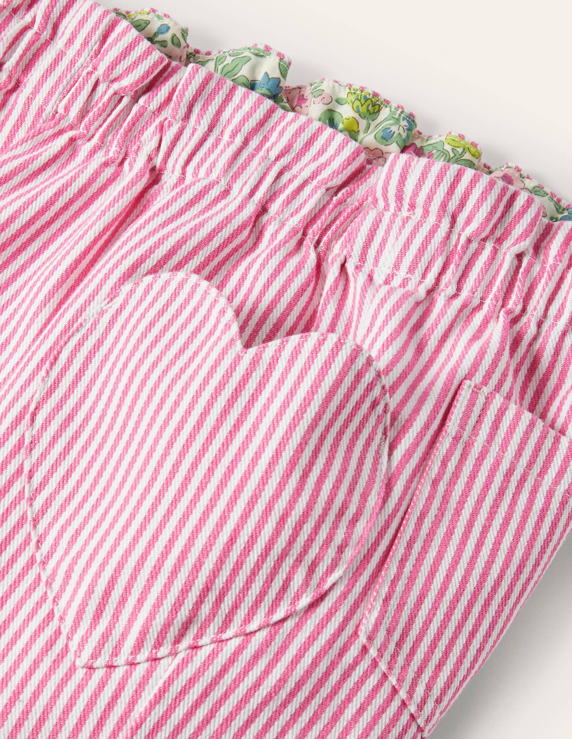 Pull-on Trousers-Festival Pink Ticking Stripe - Image 3