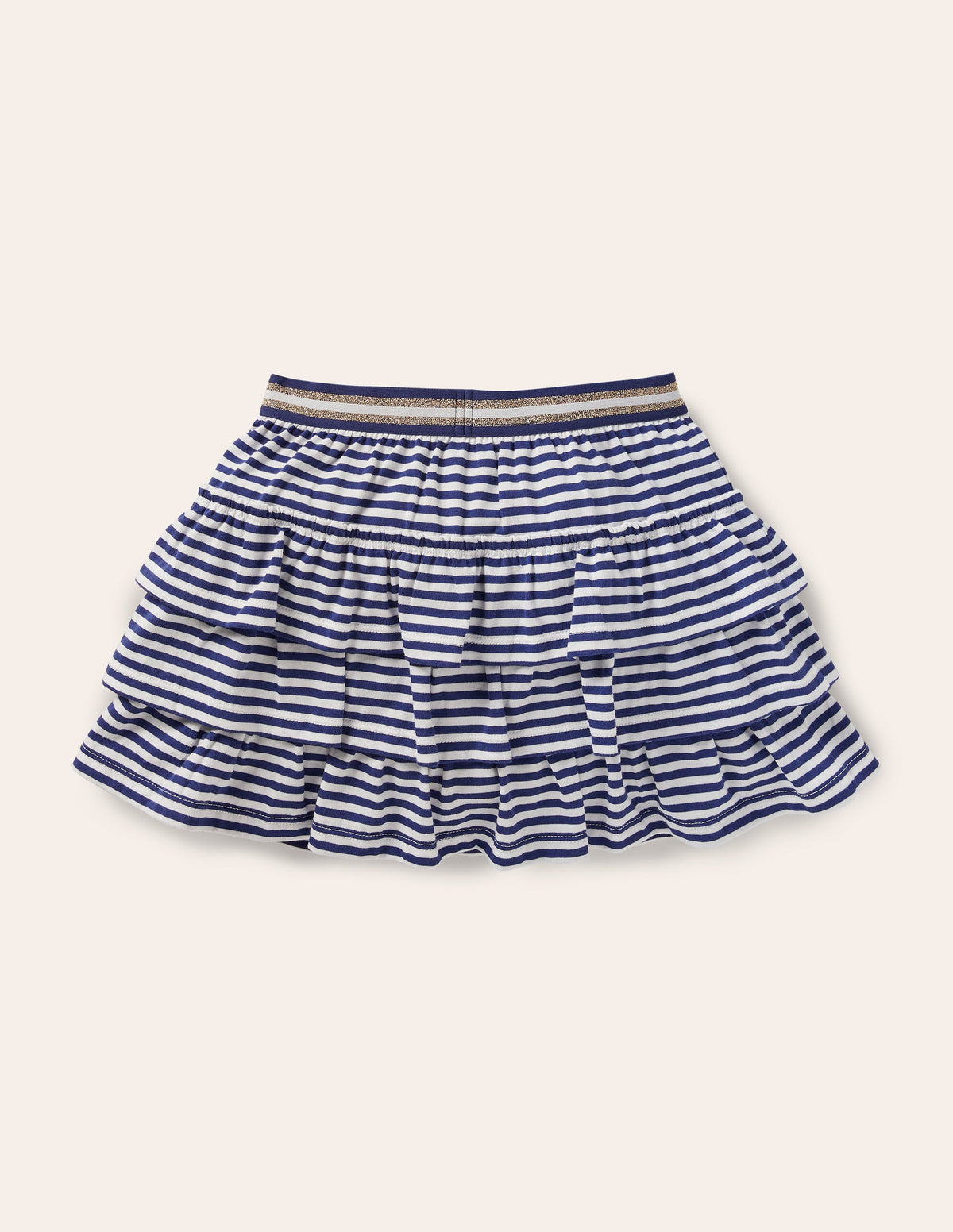Jersey Ruffle Skort-Starboard Navy/White - Image 2