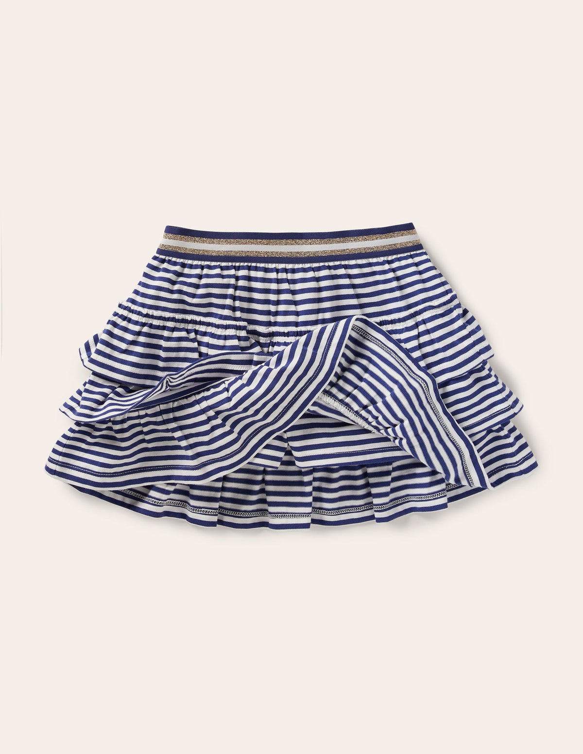 Jersey Ruffle Skort-Starboard Navy/White - Image 4