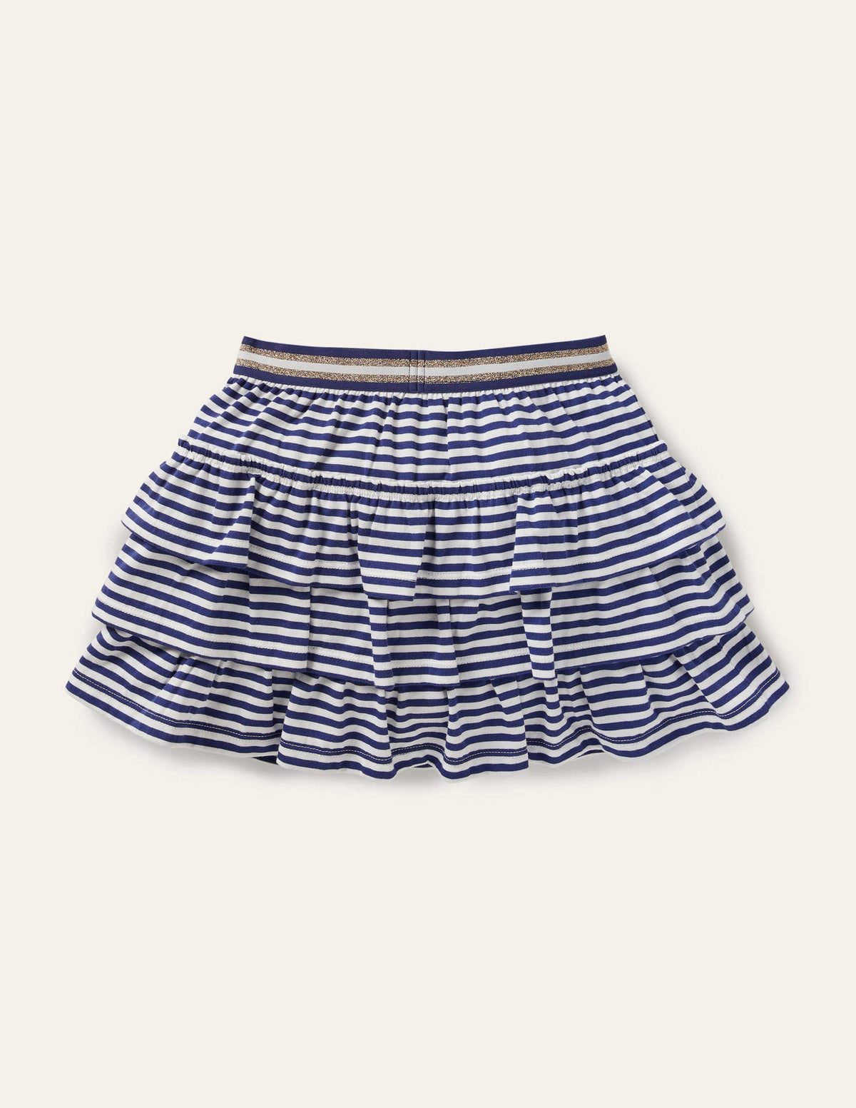 Jersey Ruffle Skort-Indigo Navy/ White - Image 2
