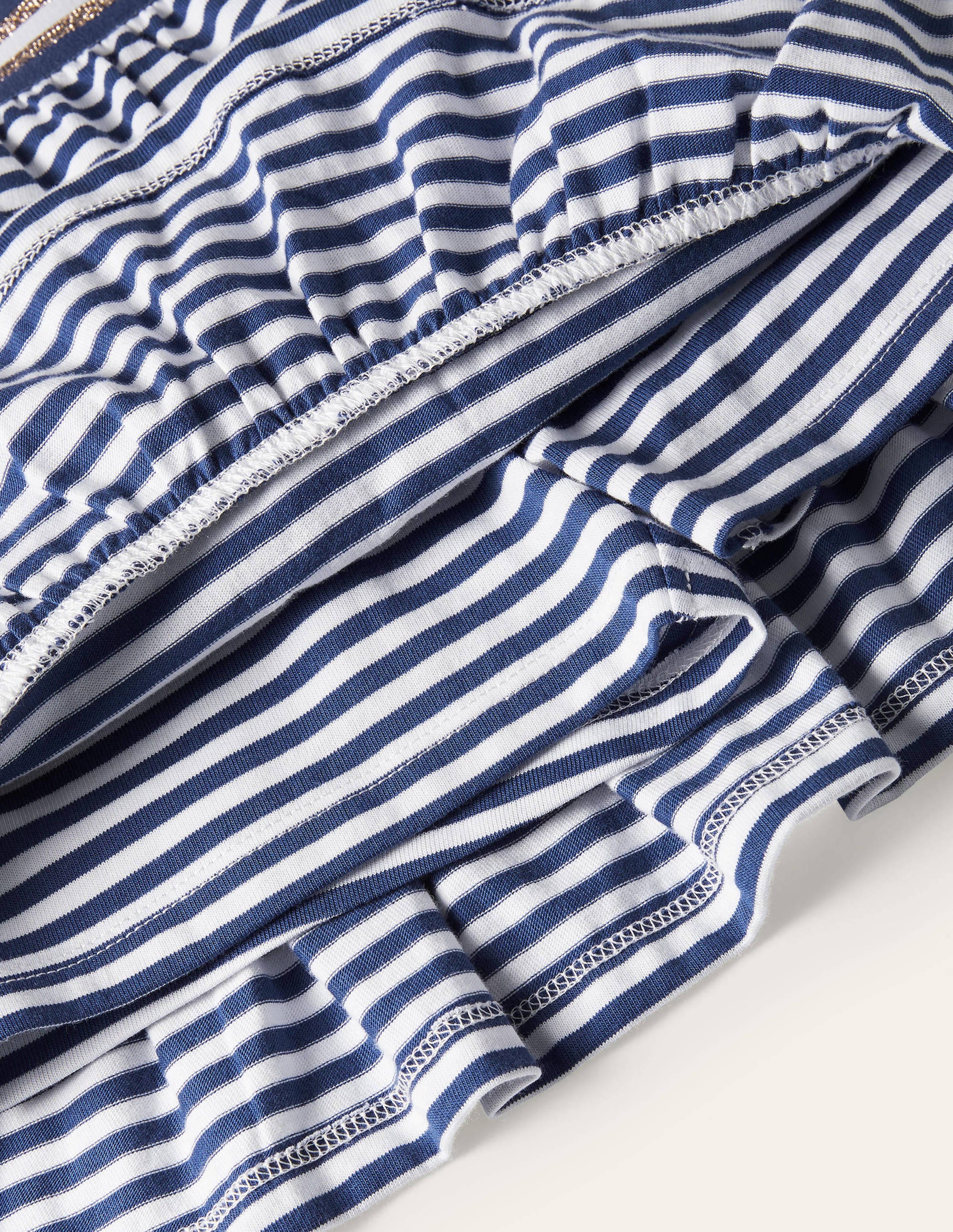 Jersey Ruffle Skort-Indigo Navy/ White - Image 3