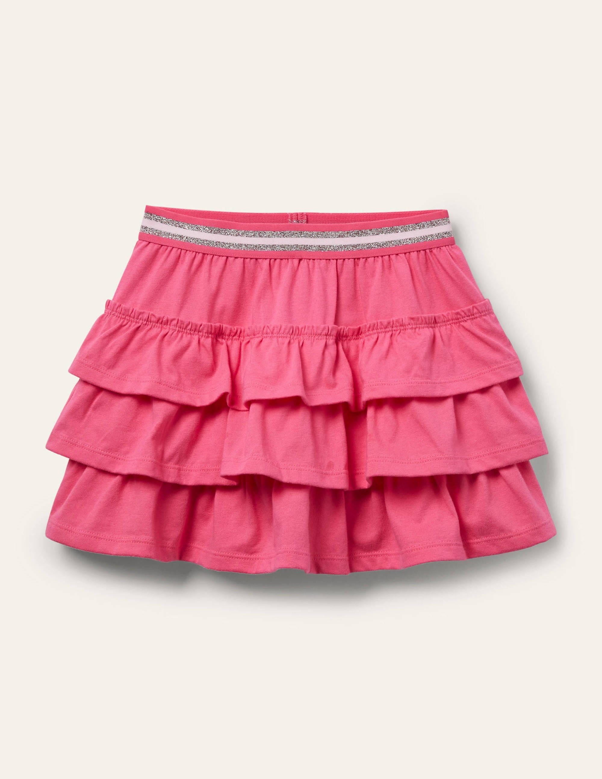 Jersey Ruffle Skort-Bright Camellia Pink - Image 1