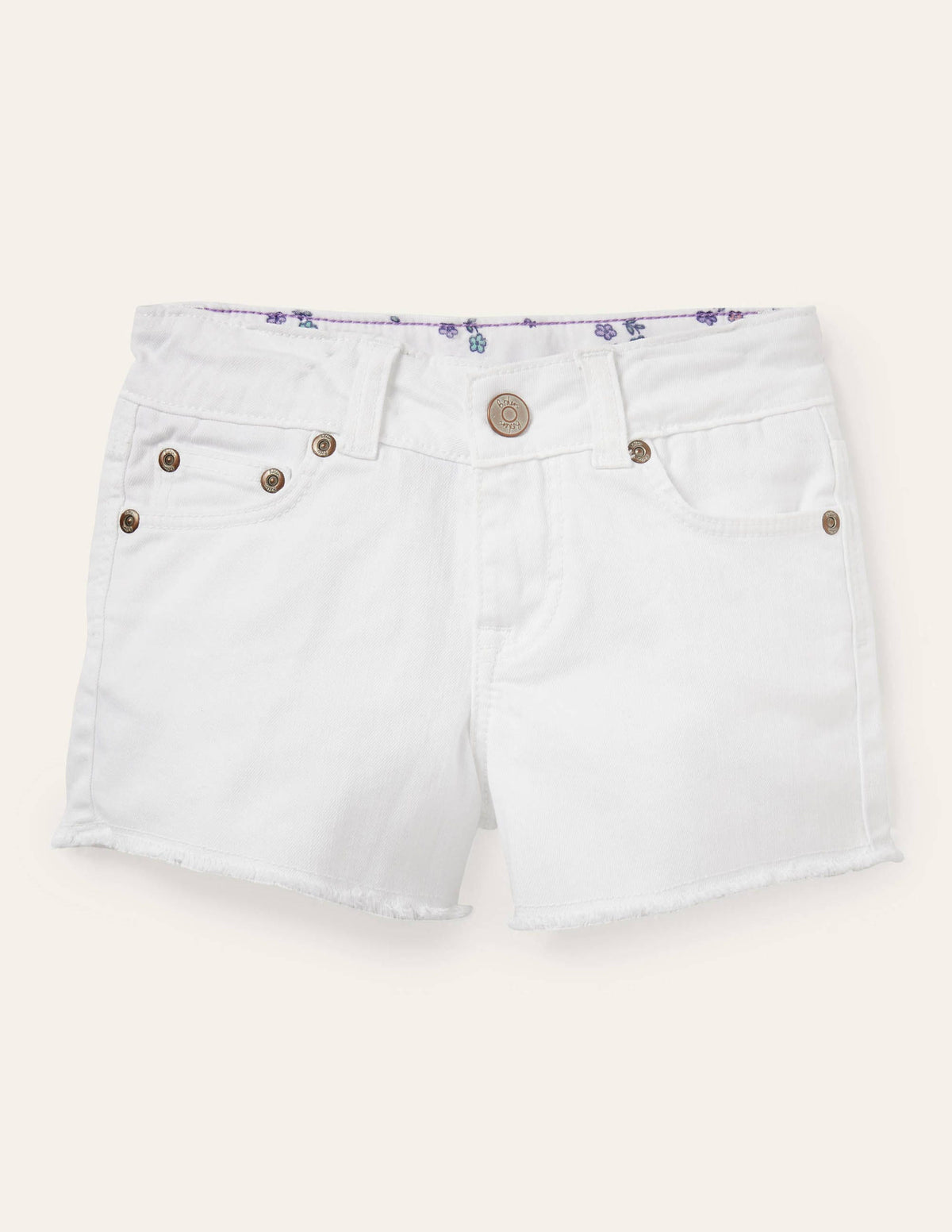 Denim Shorts-White - Image 1