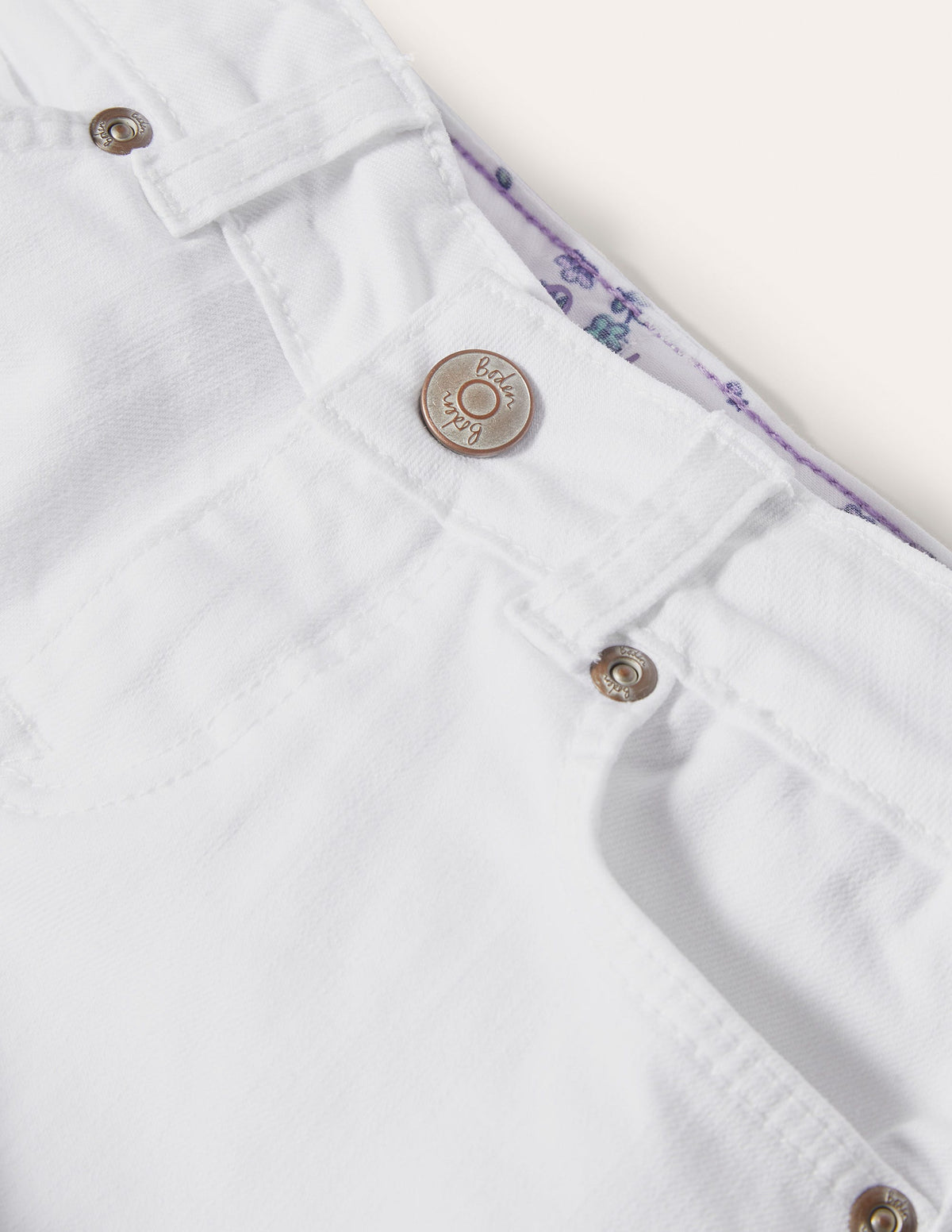 Denim Shorts-White - Image 3