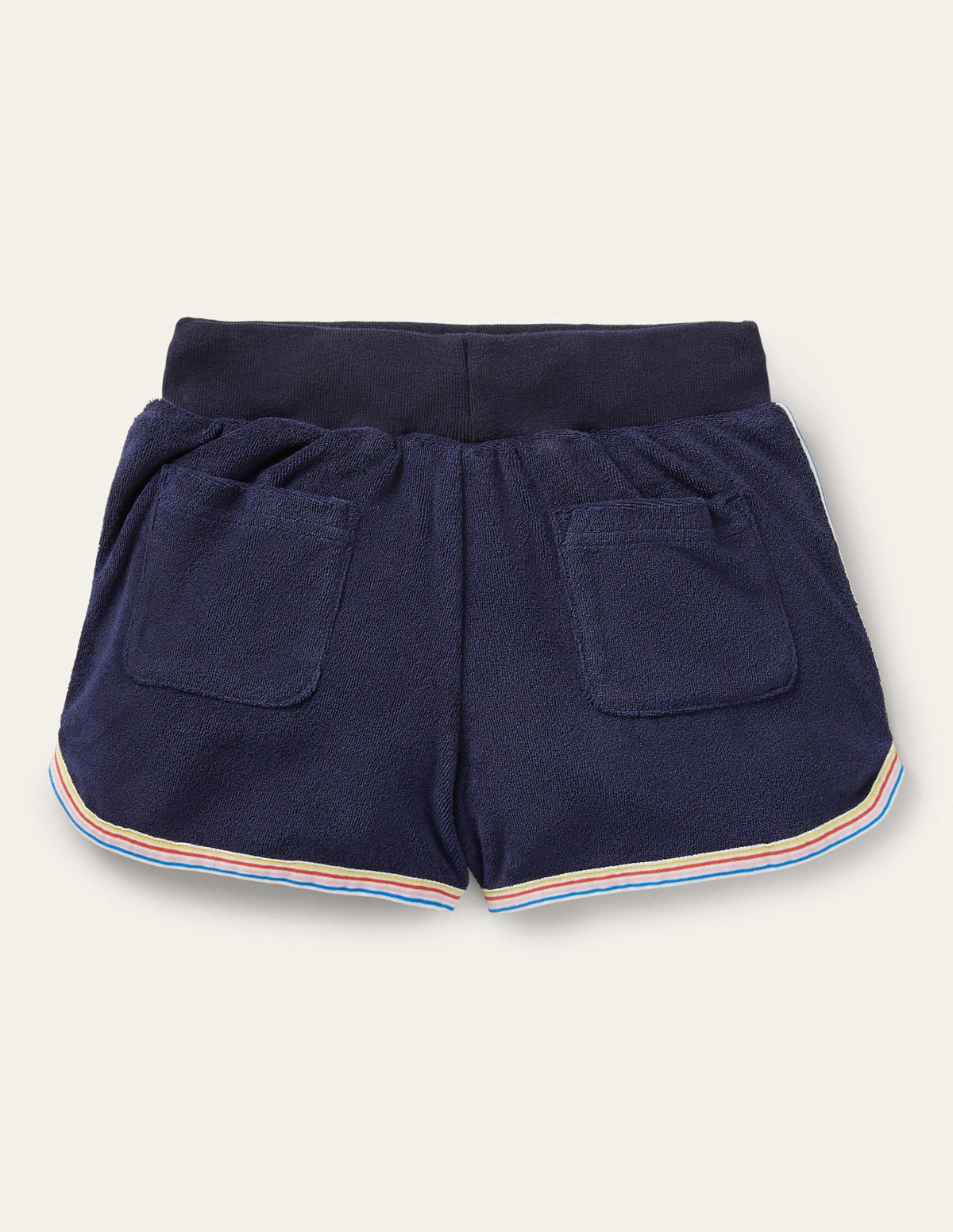 Retro Towelling Shorts-College Navy - Image 2