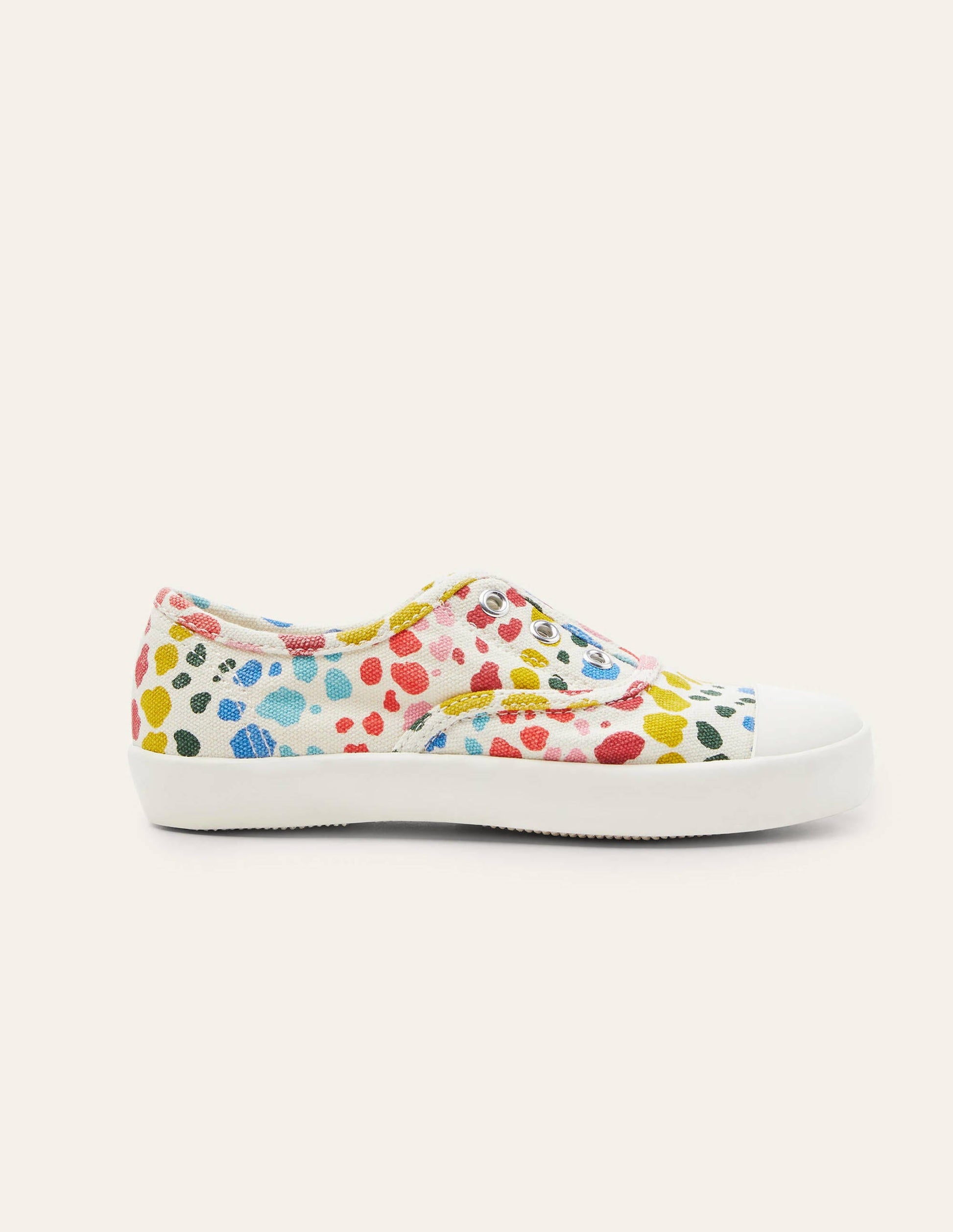 Laceless Canvas Plimsolls-Multi Leopard-2
