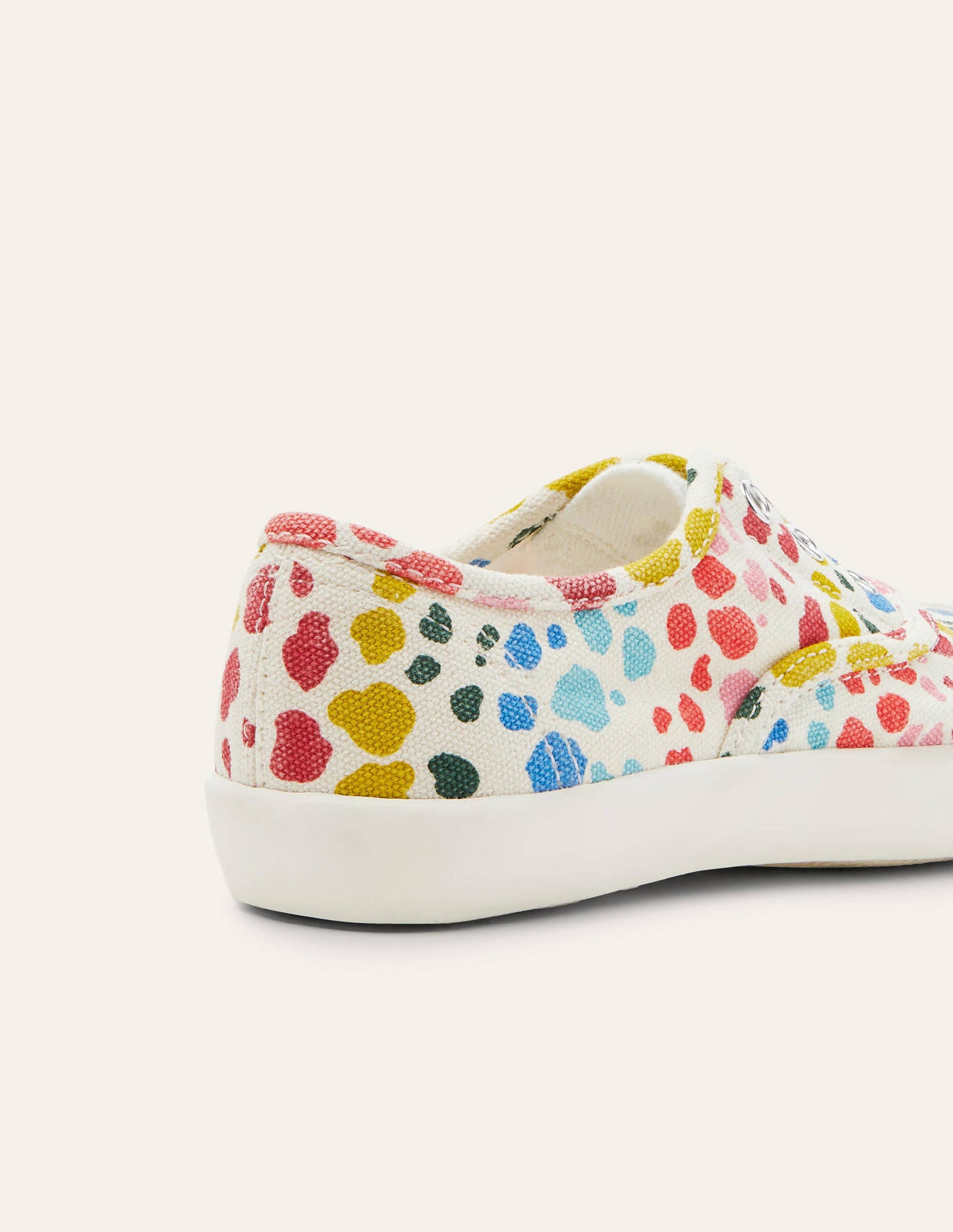 Laceless Canvas Plimsolls-Multi Leopard-3