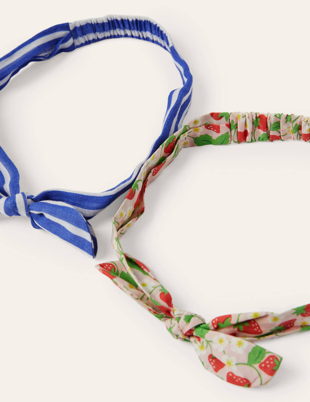 Bow Headbands 2 Pack-Pink Strawberry/Blue - Image 3