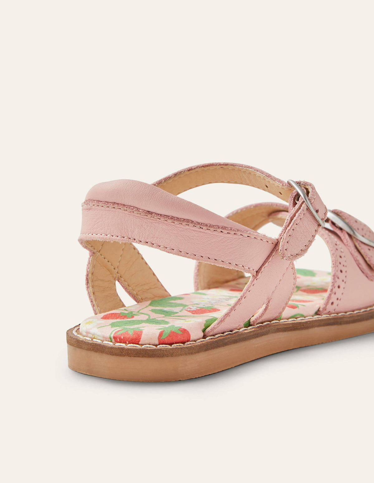 Leather Buckle Sandals-Boto Pink - Image 3