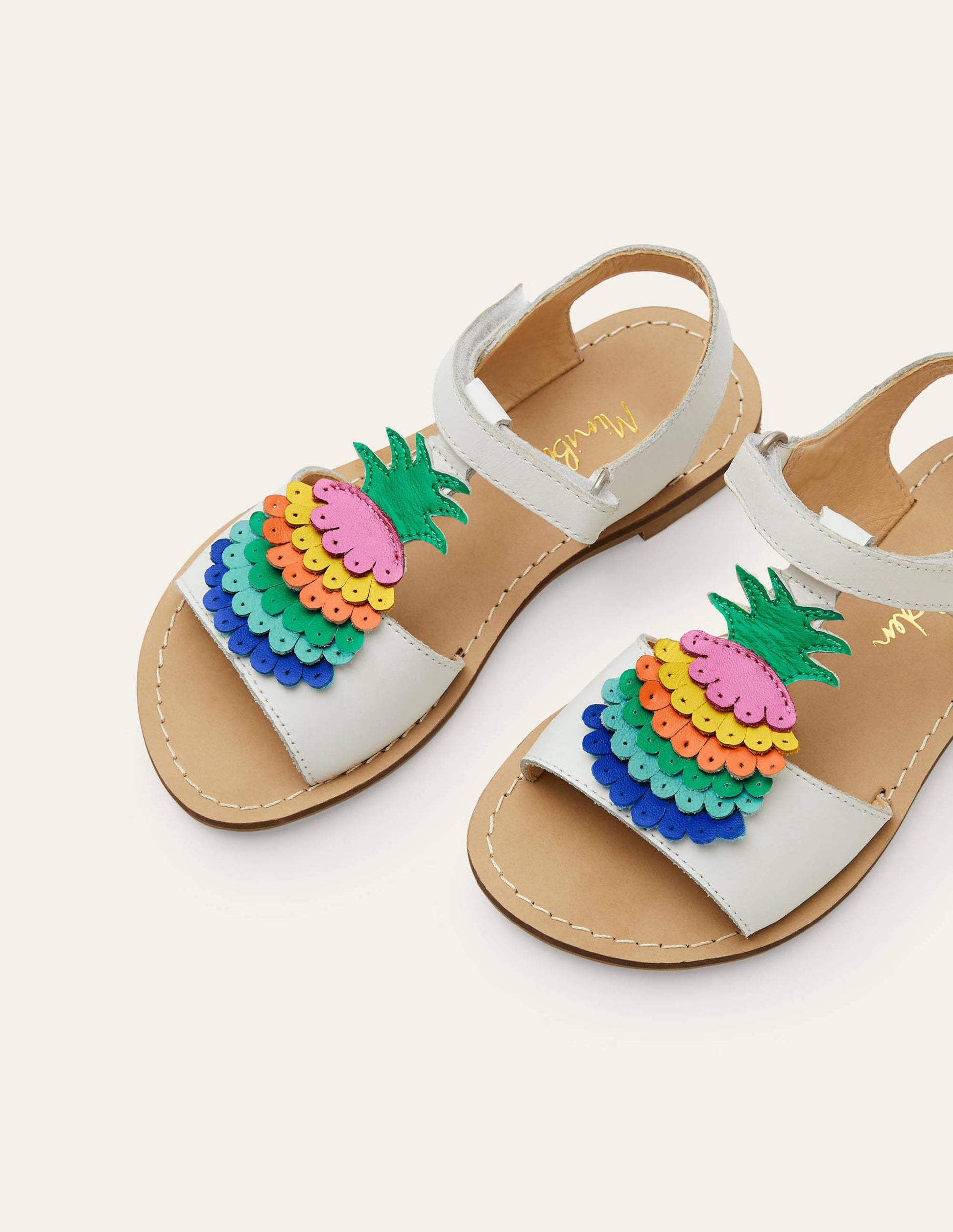 Novelty Leather Sandals-Multi Pineapple-1