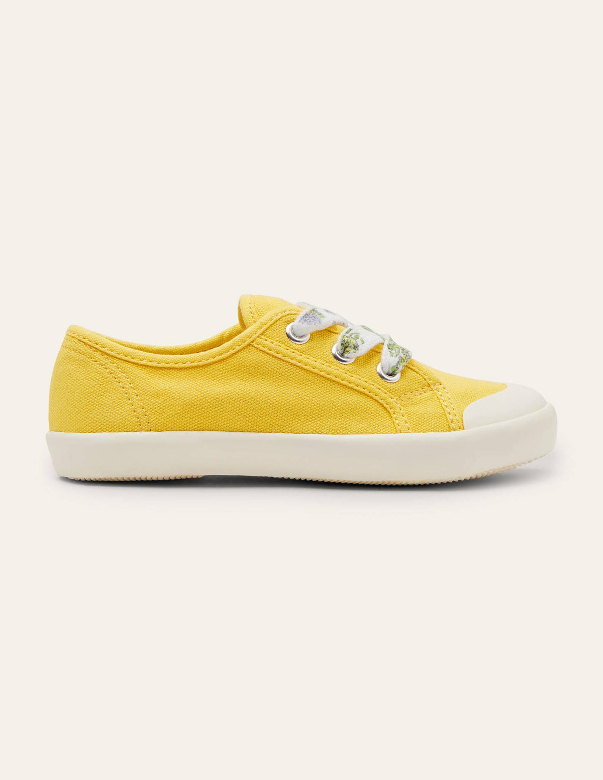 Floral Lace Canvas Shoes-Sweetcorn Yellow-2