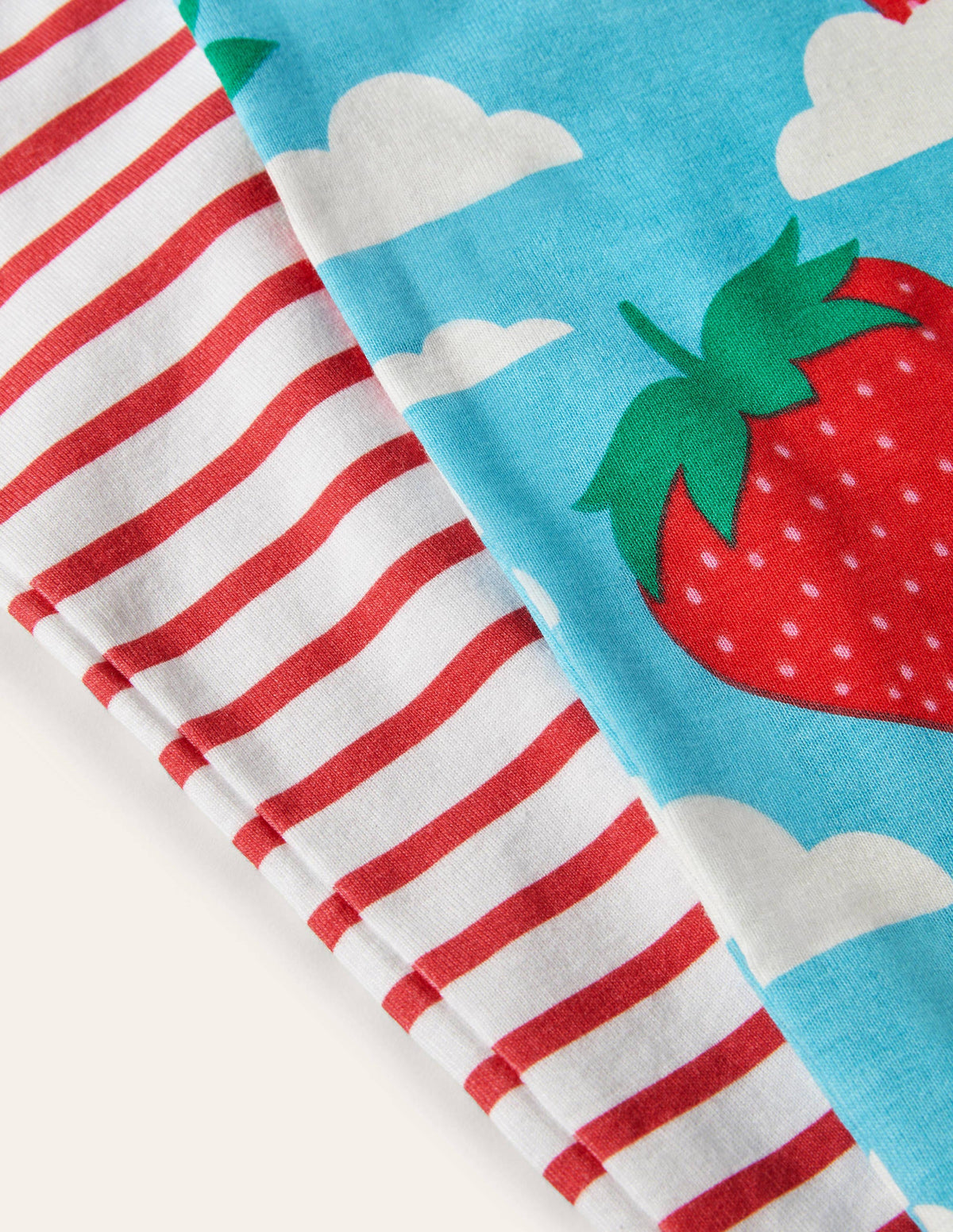 Twin Pack Snug Short Pyjamas-Aqua Blue Strawberry Sky - Image 3
