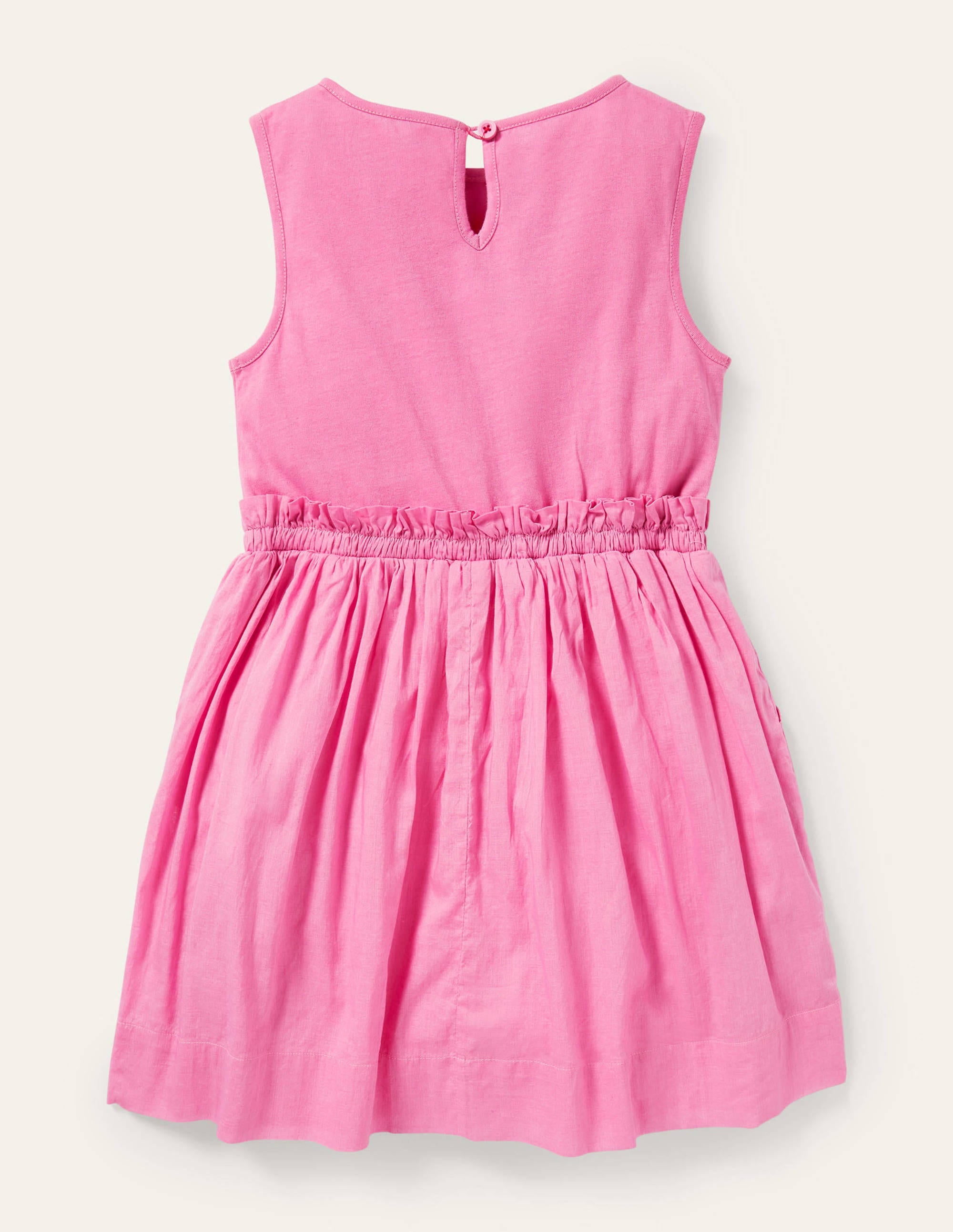 Safari Appliqué Dress-Plum Blossom Pink Elephant - Image 2
