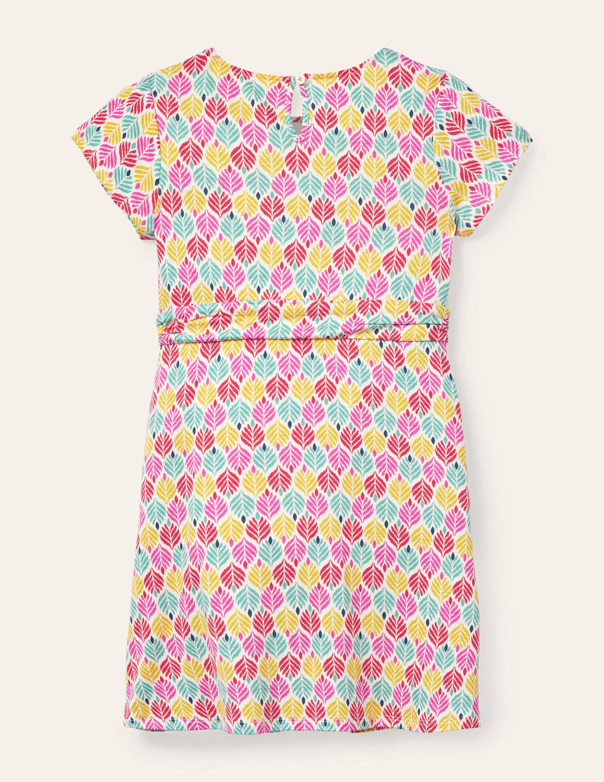 Mini-me Amelie Dress-Multi Palm Leaf Tile - Image 2