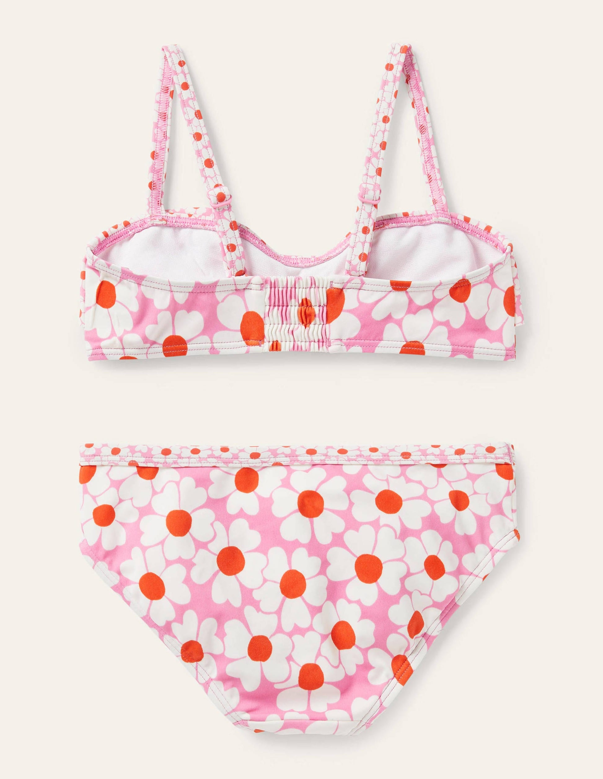 Floral Bikini Set-Plum Blossom Pink Daisybed-2