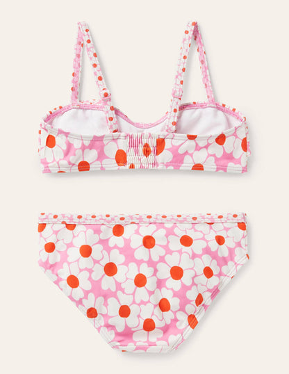 Floral Bikini Set-Plum Blossom Pink Daisybed-2
