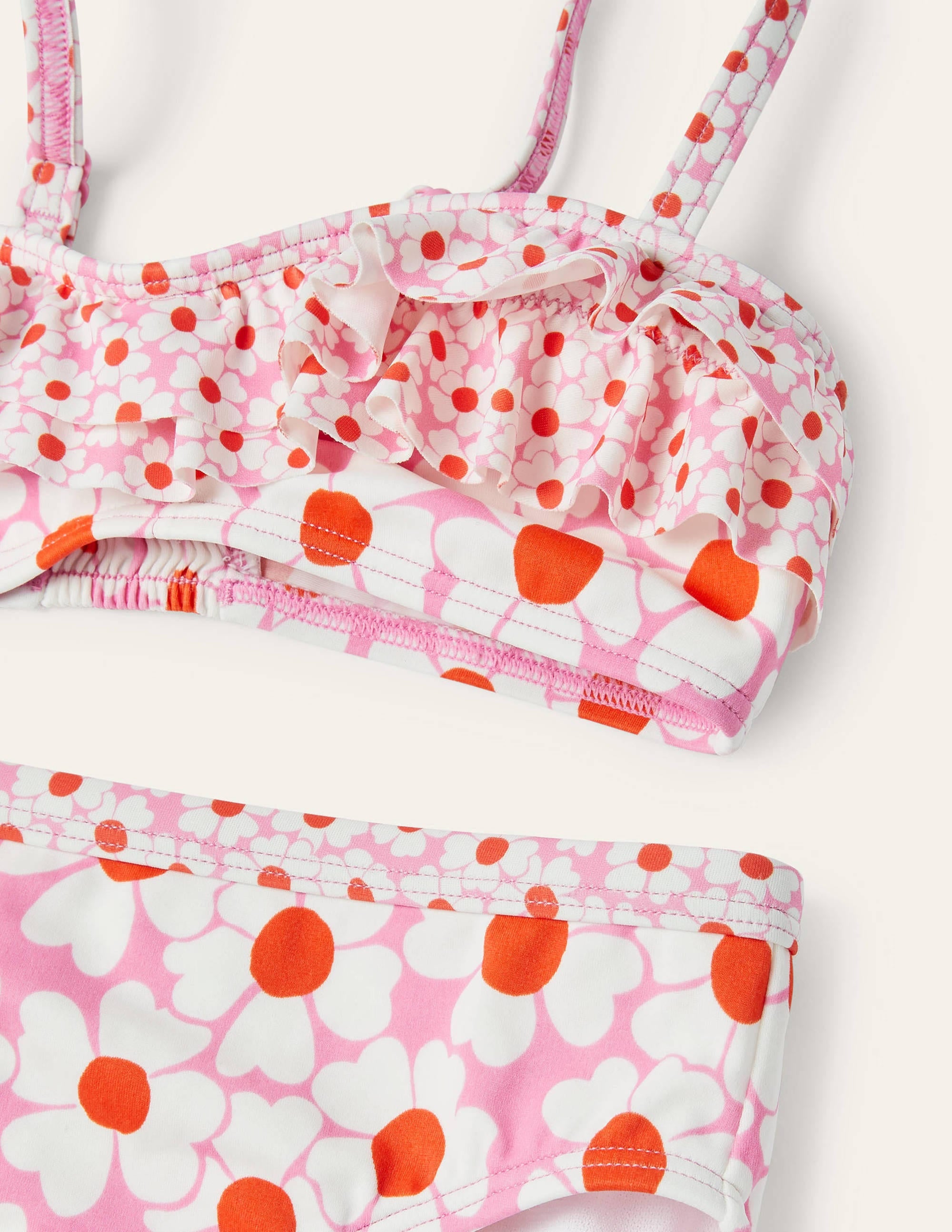 Floral Bikini Set-Plum Blossom Pink Daisybed - Image 3
