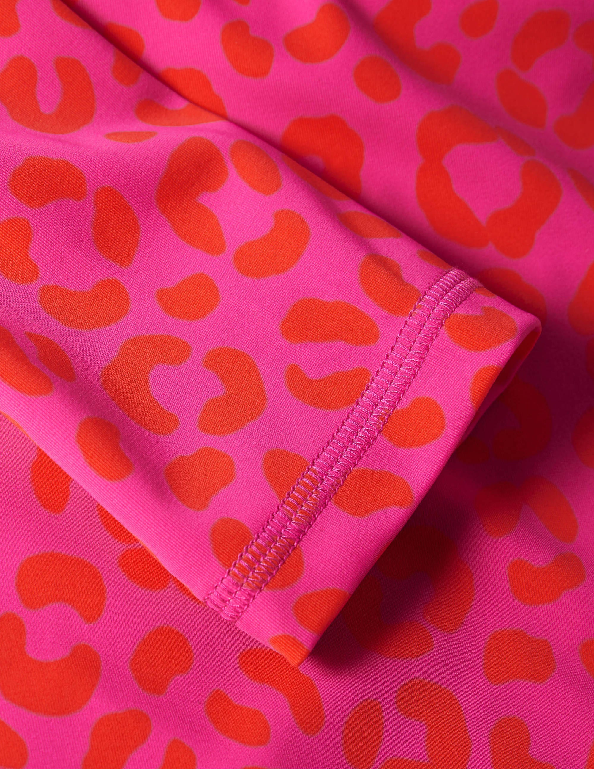 Long-sleeved Rash Vest-Fuchsia Pink Leopard - Image 2
